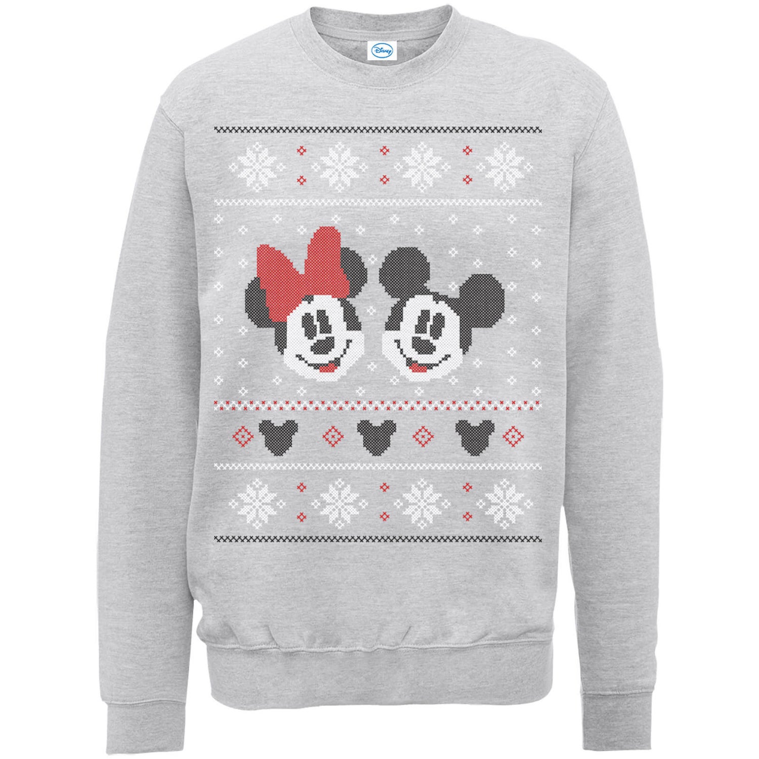 Pull de Noël Homme Disney Mickey Mouse - Mickey et Minnie - Gris Clothing
