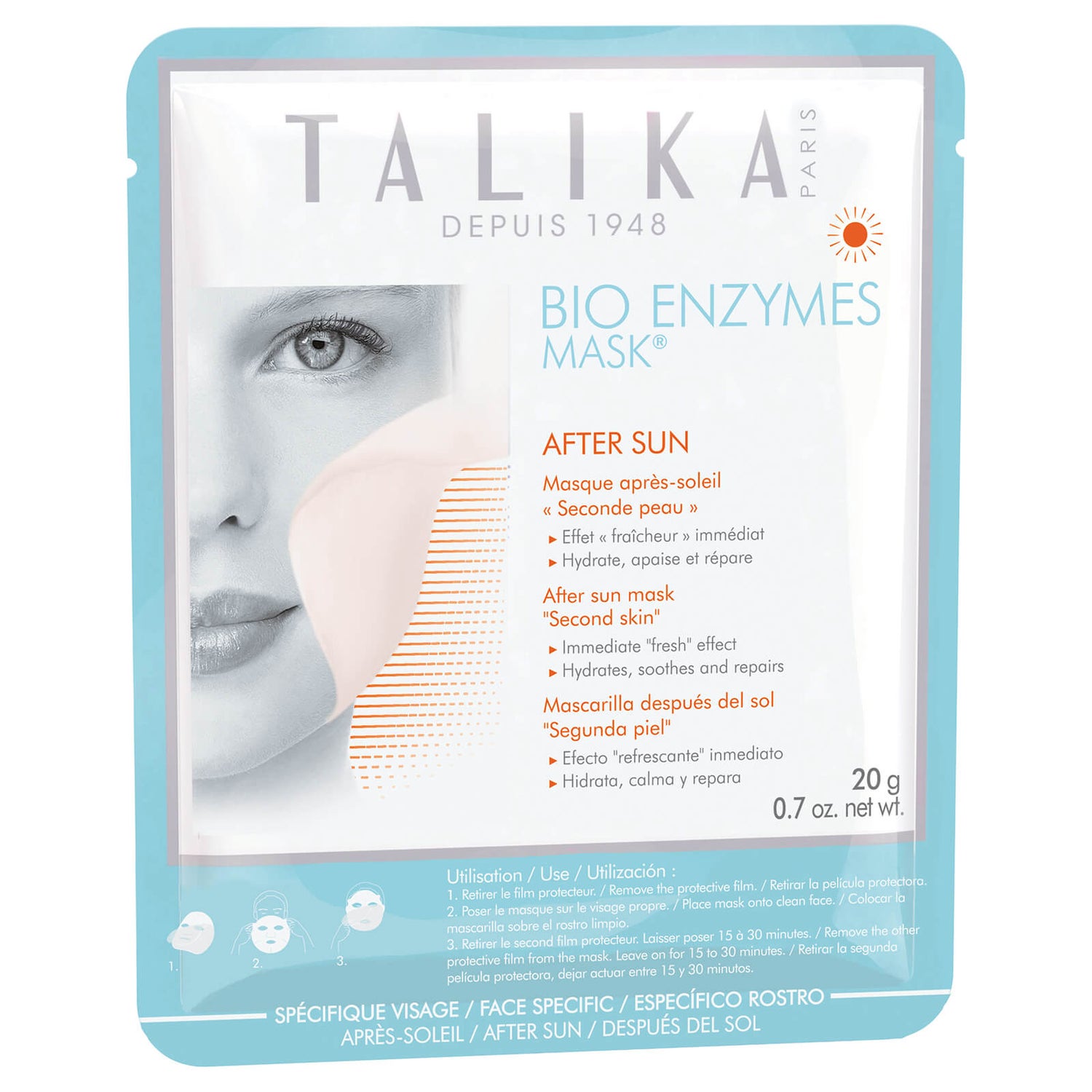 Jakke frokost trussel Talika Biocellulose After Sun Mask | SkinStore