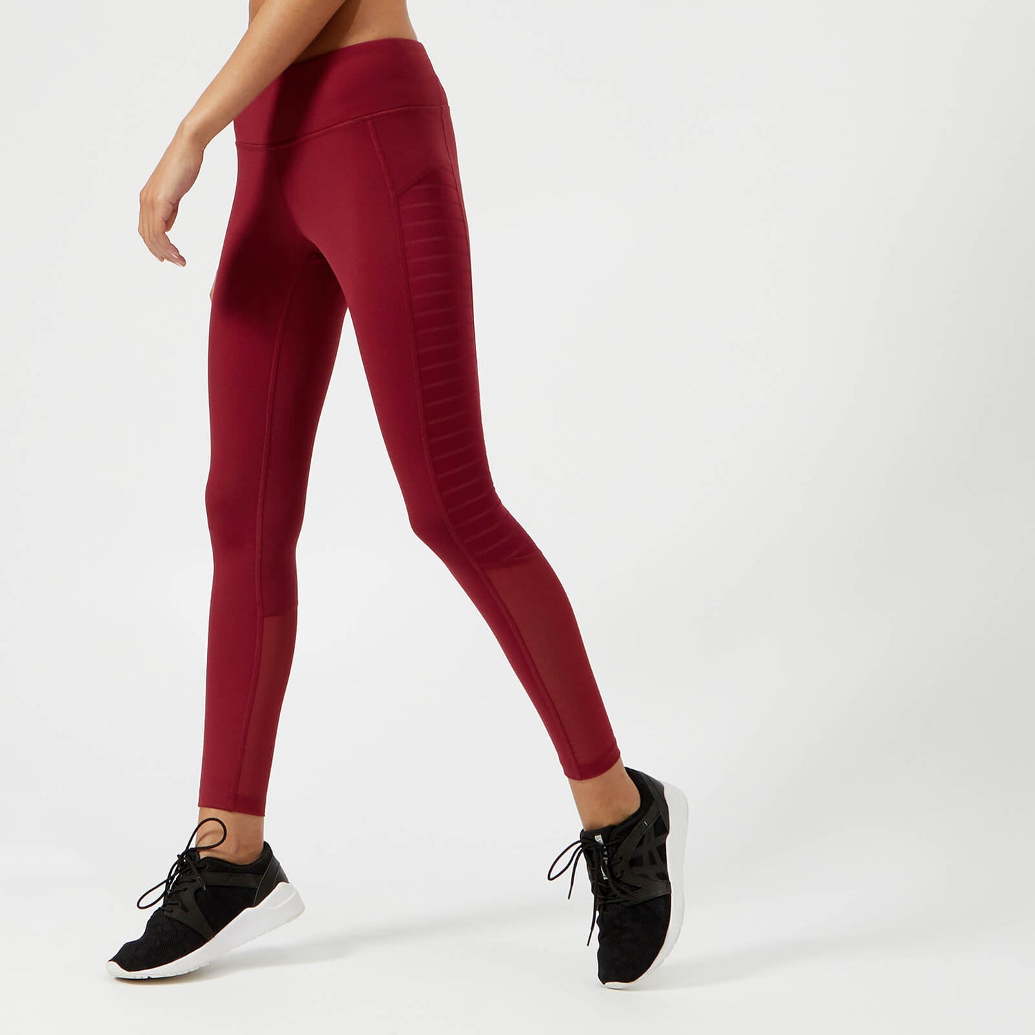 Reebok Women s Mesh Tights Urban Maroon TheHut