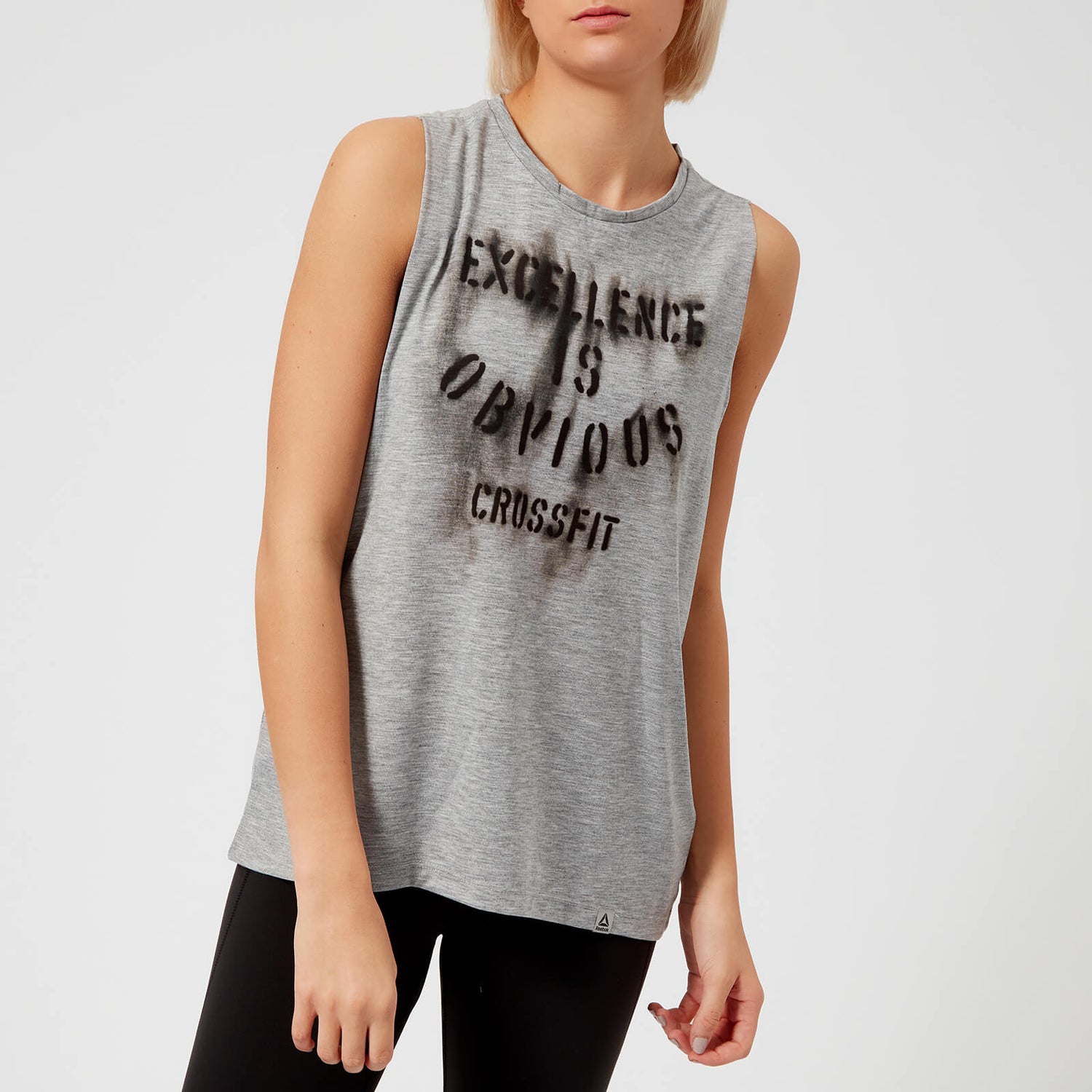 Reebok Women s CrossFit Excellence Muscle Tank Top Medium Grey Heather TheHut