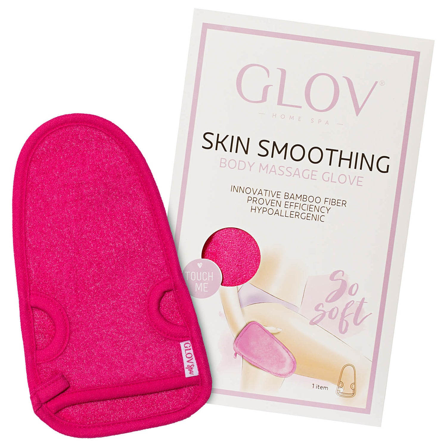 GLOV Skin Smoothing guanto da massaggio corpo - rosa