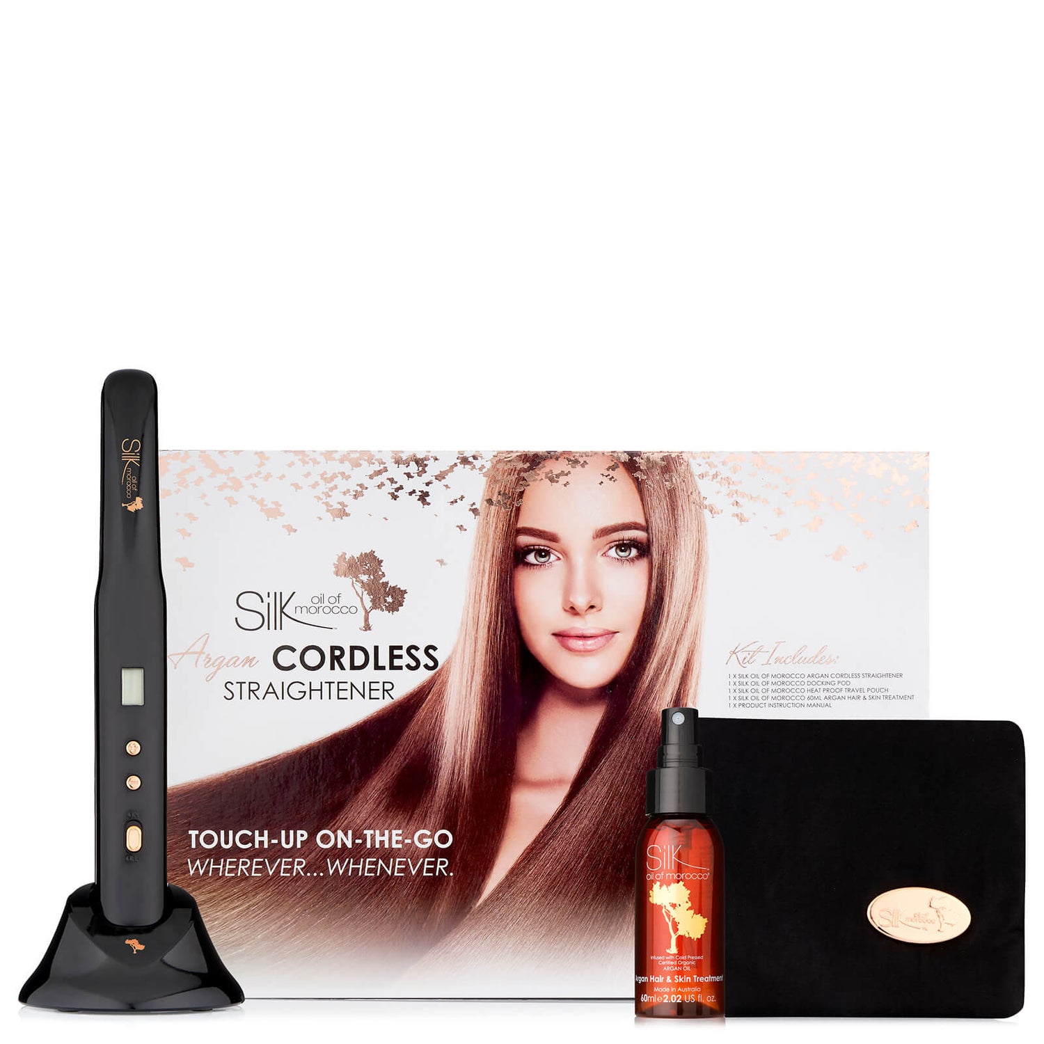 Silk Oil of Morocco Cordless Straighteners Black