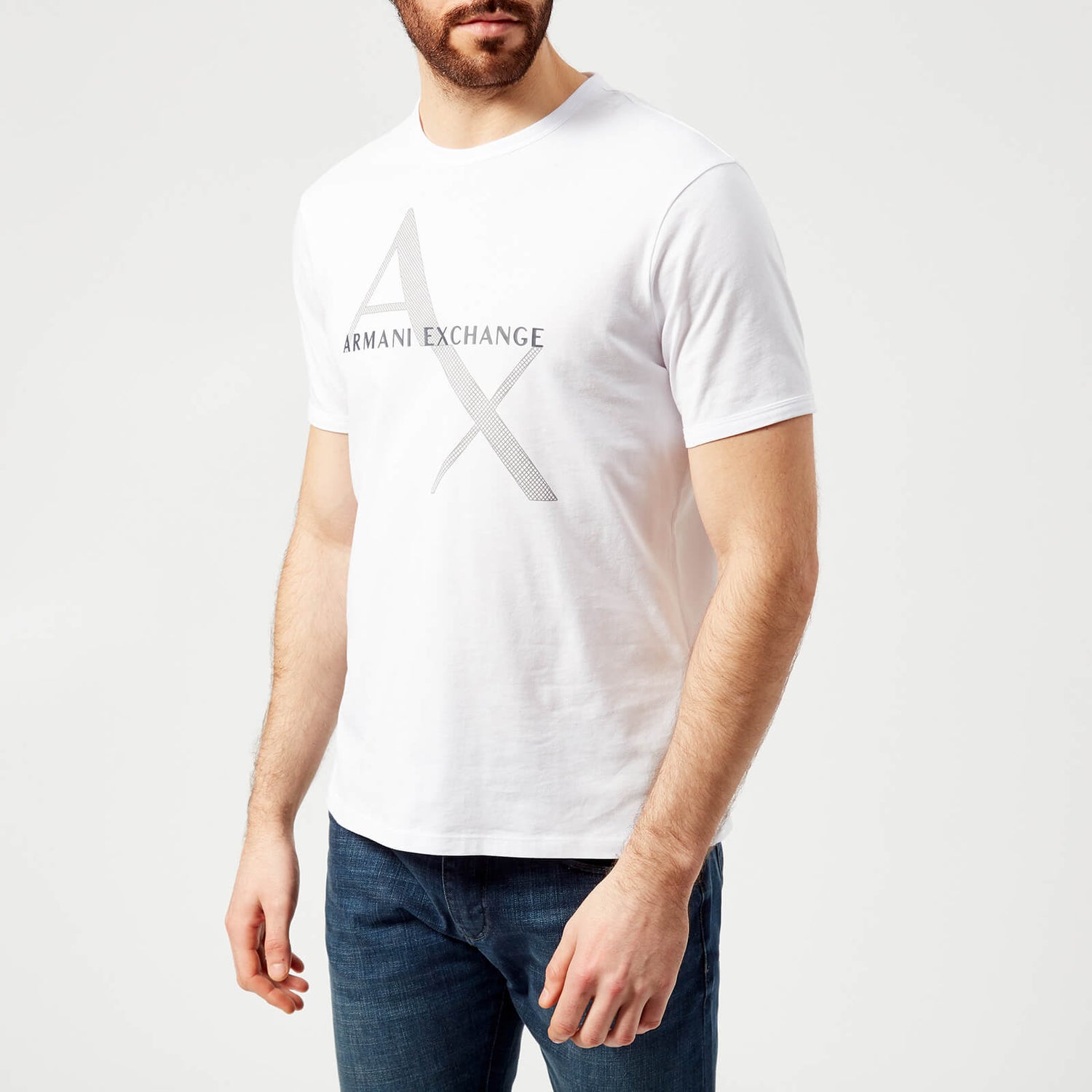 Armani Exchange Men's Large Ax Logo T-Shirt - White