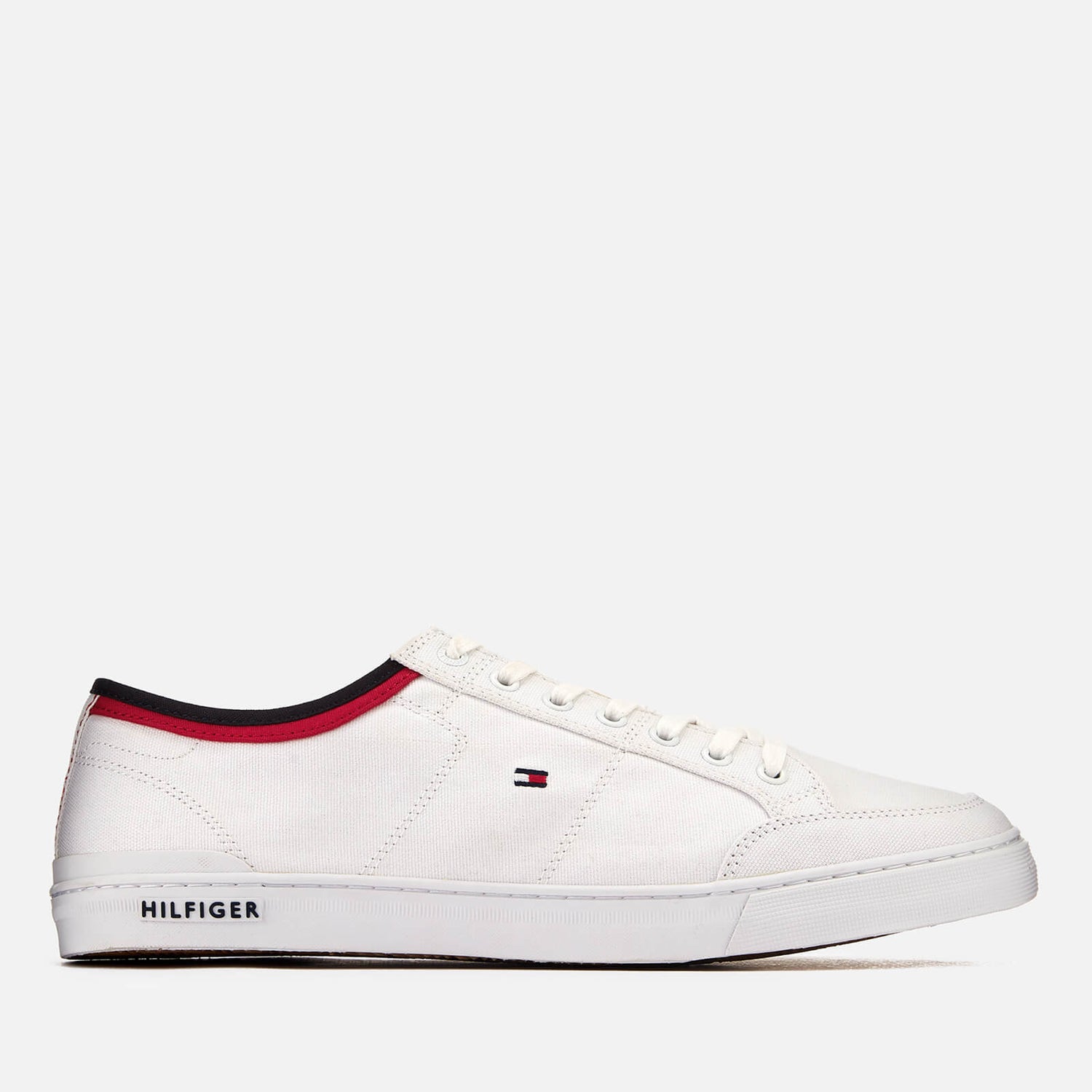 Tommy Hilfiger Men s Core Corporate Canvas Trainers White TheHut
