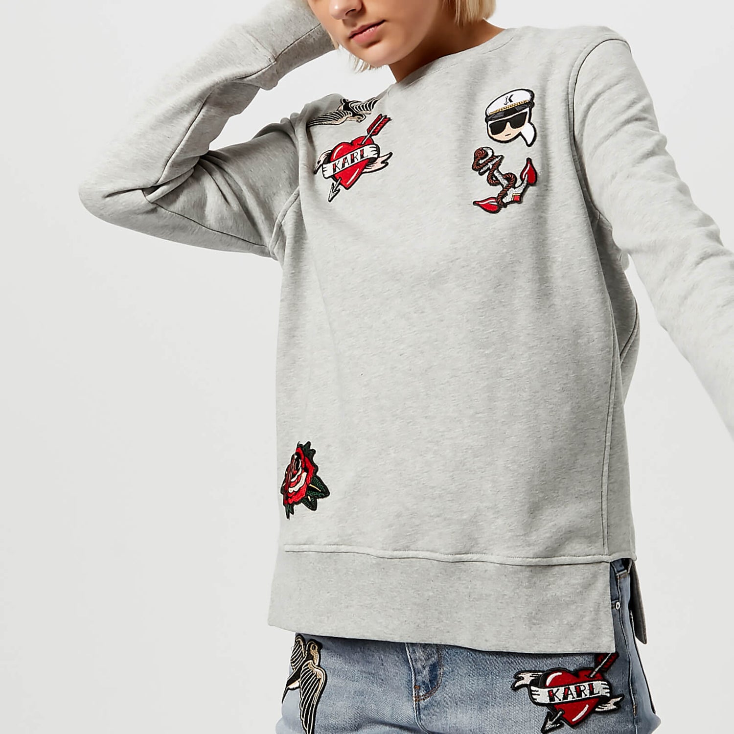 Karl lagerfeld grey sweatshirt 2025