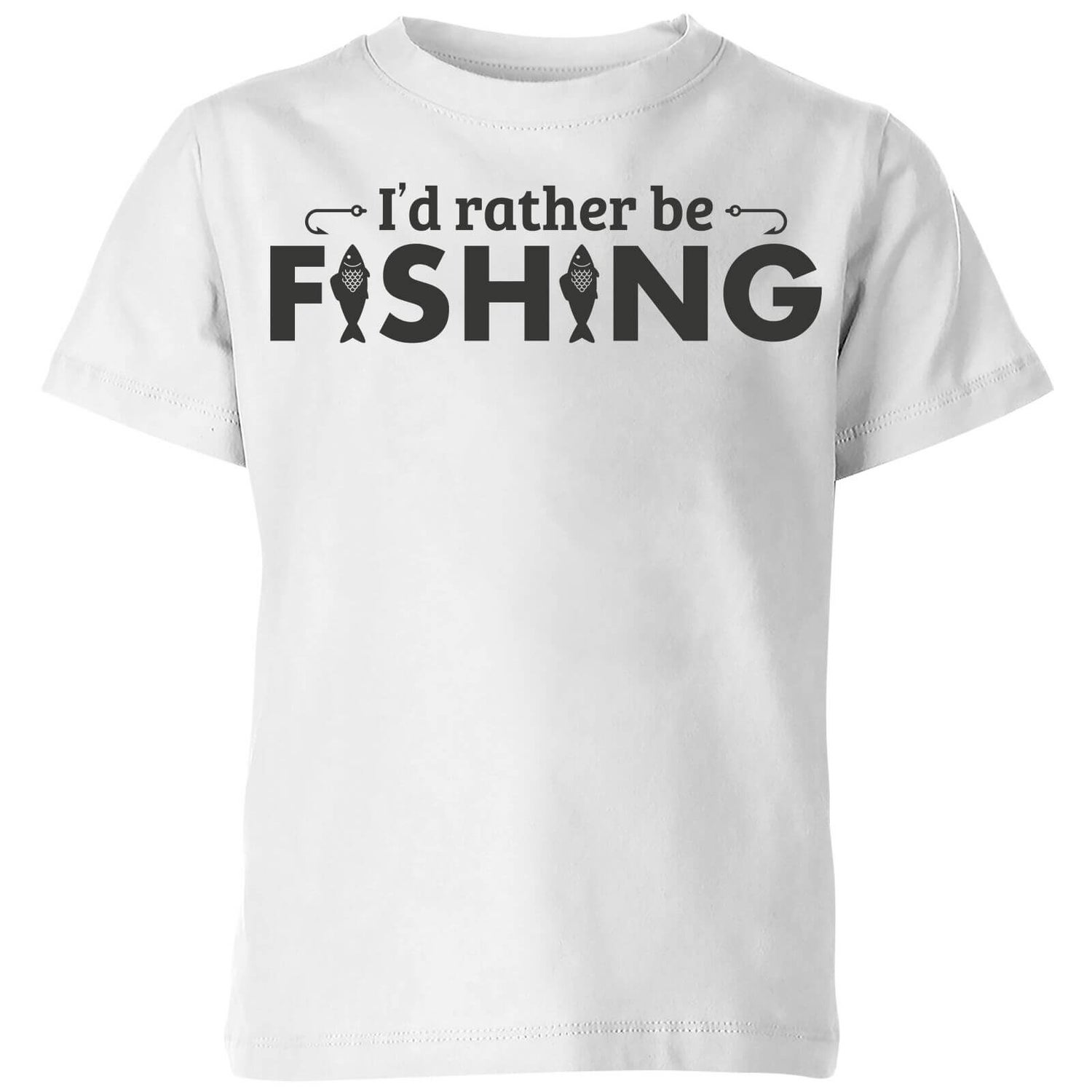 Id Rather be Fishing Kids' T-Shirt - White - IWOOT US