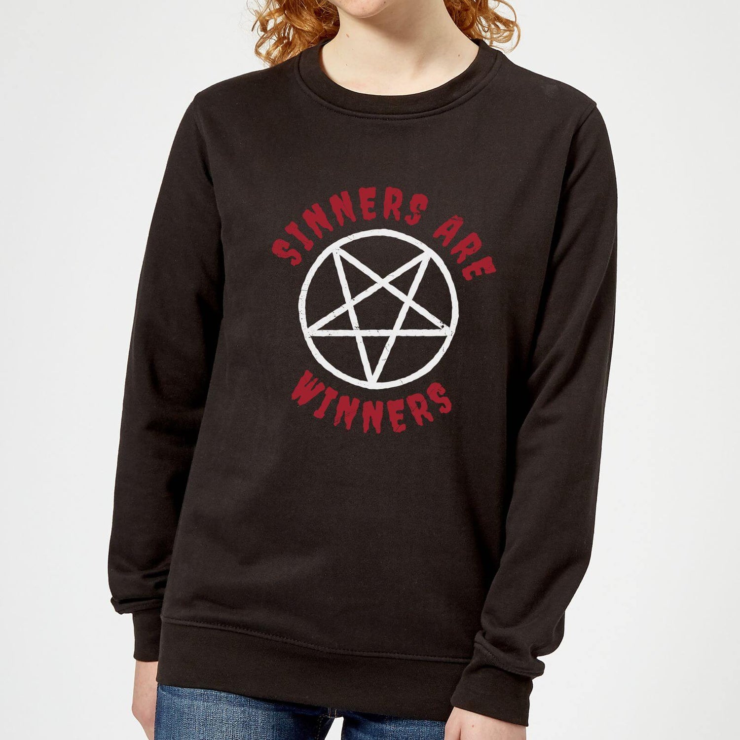 Sinners are Winners Women's Sweatshirt - Black