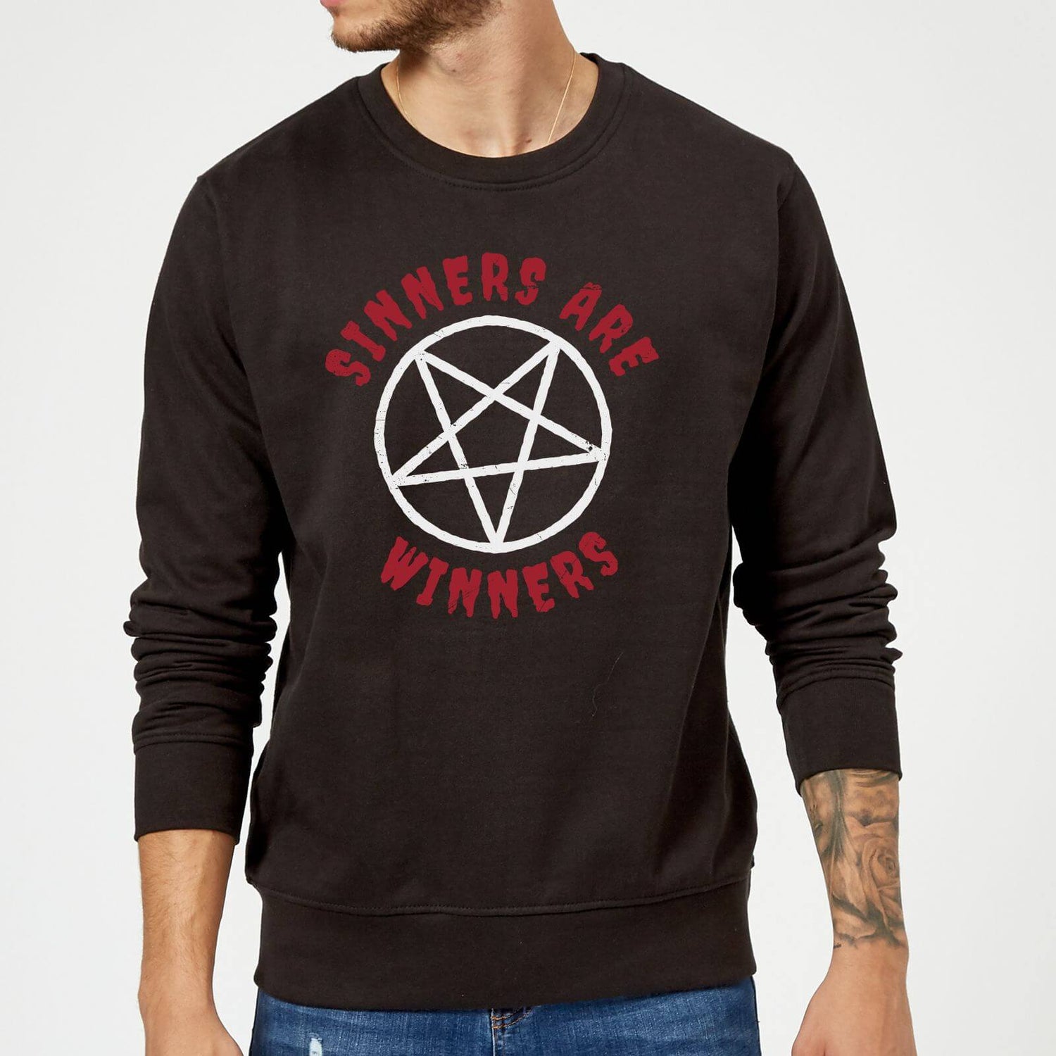 Sinners are Winners Sweatshirt - Black