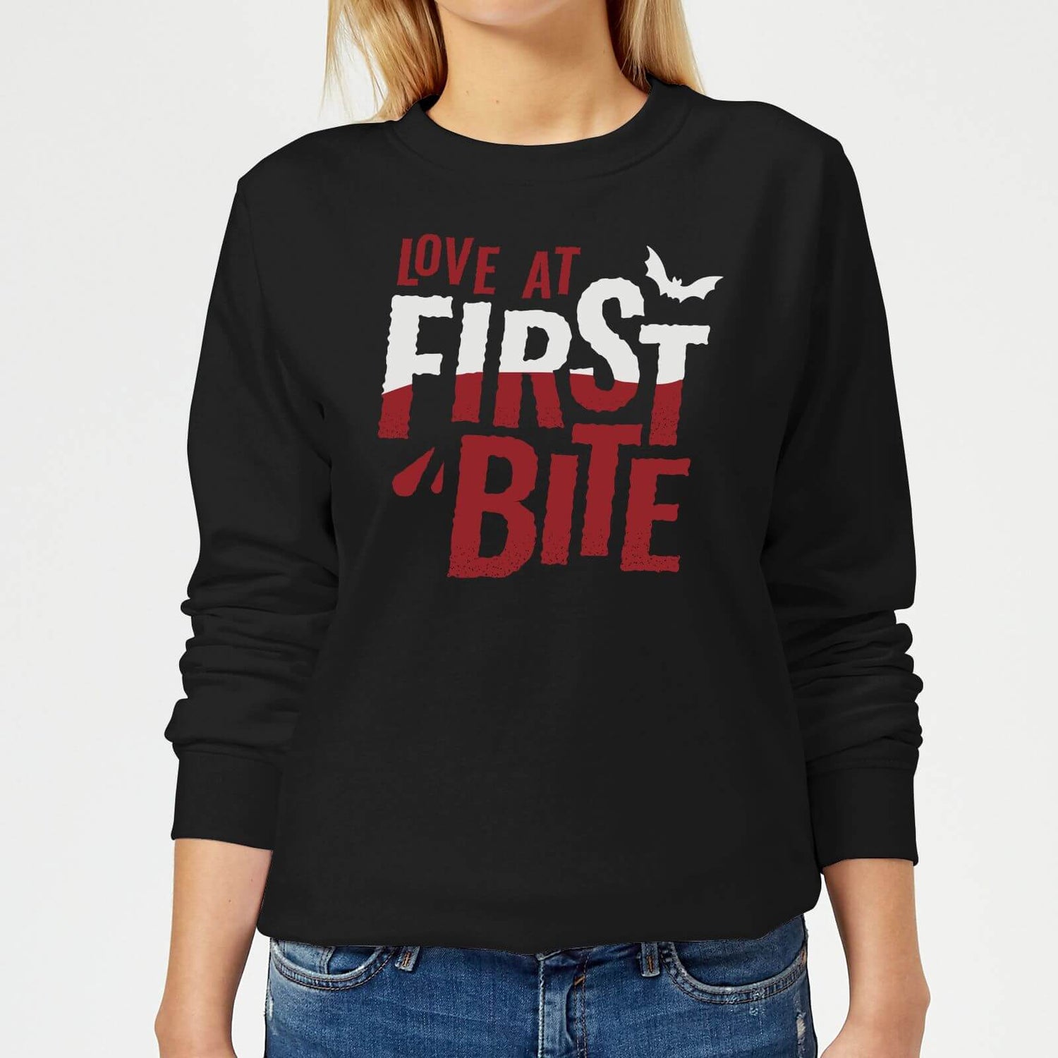 Love at First Bite Women's Sweatshirt - Black