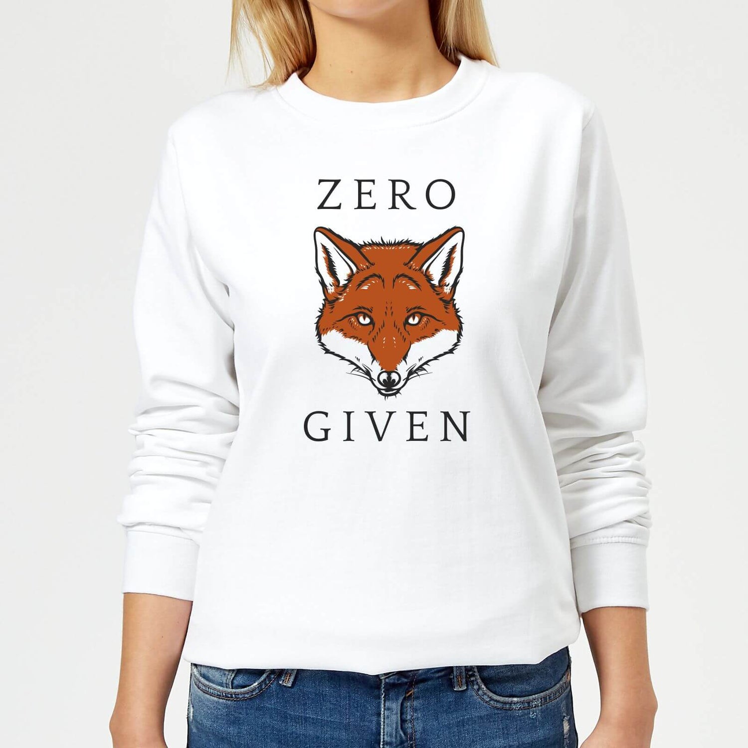 Zero Fox Given Women s Sweatshirt White Clothing Zavvi US
