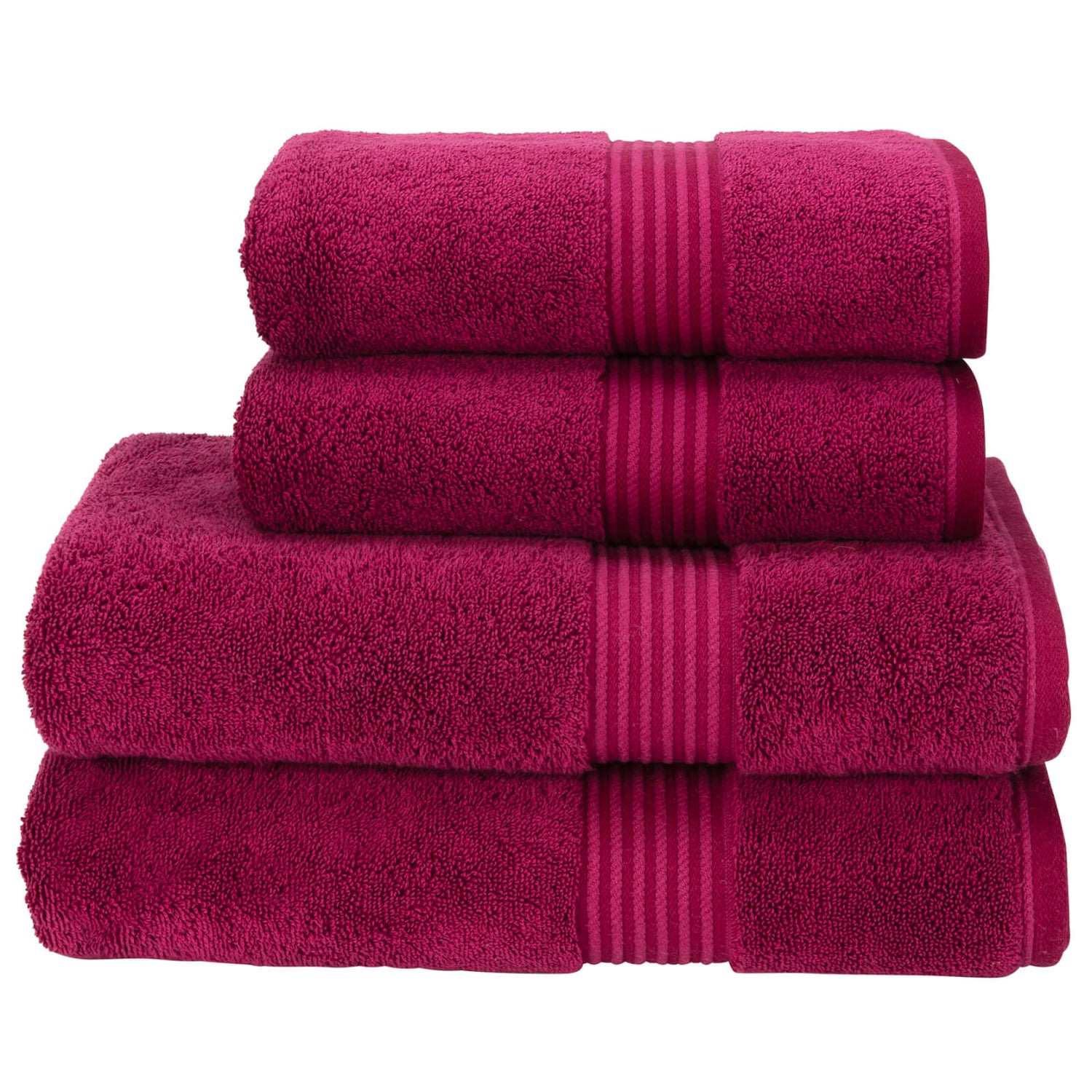 Christy Supreme Hygro Towel Range - Raspberry - Bath Towel (Set of 2)