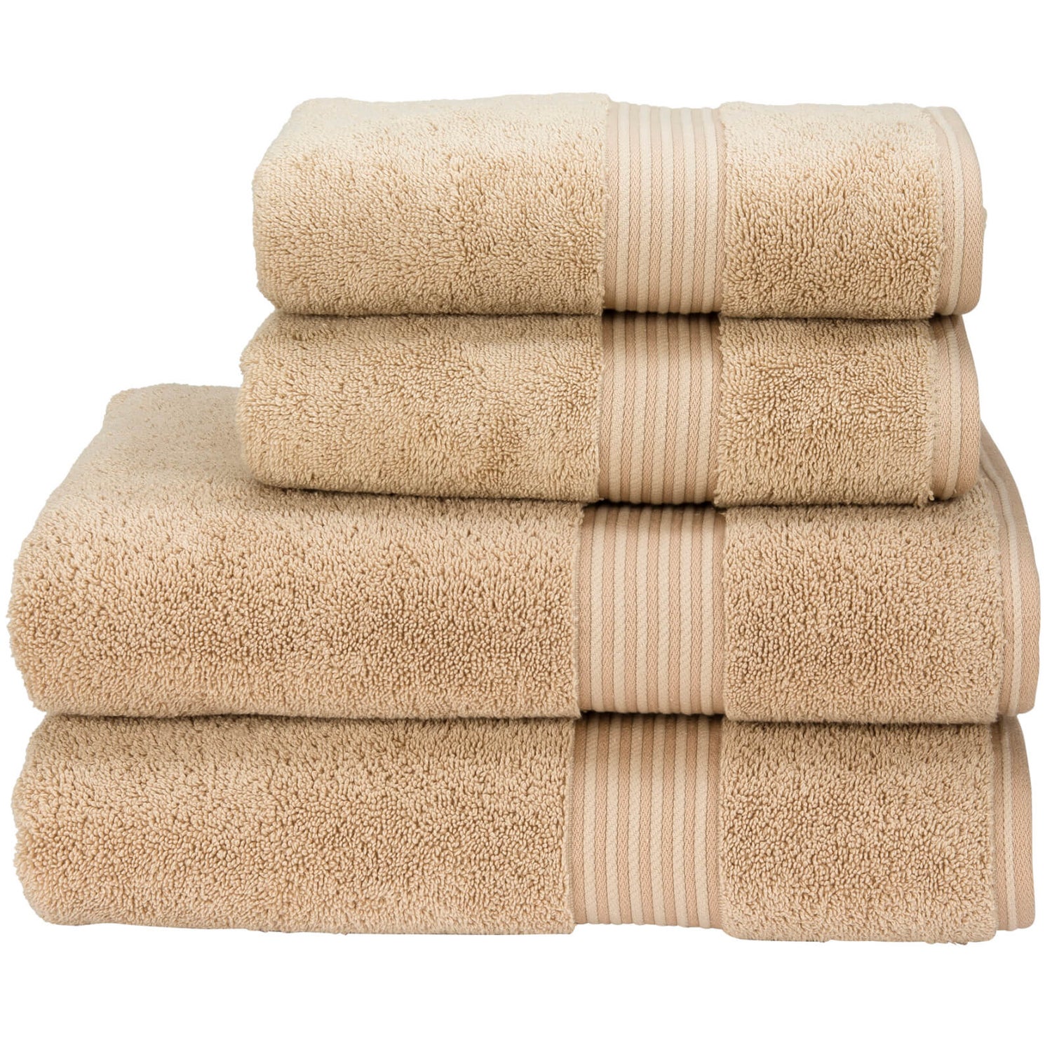 Christy Supreme Hygro Towel Range - Stone - Bath Towel (Set of 2)