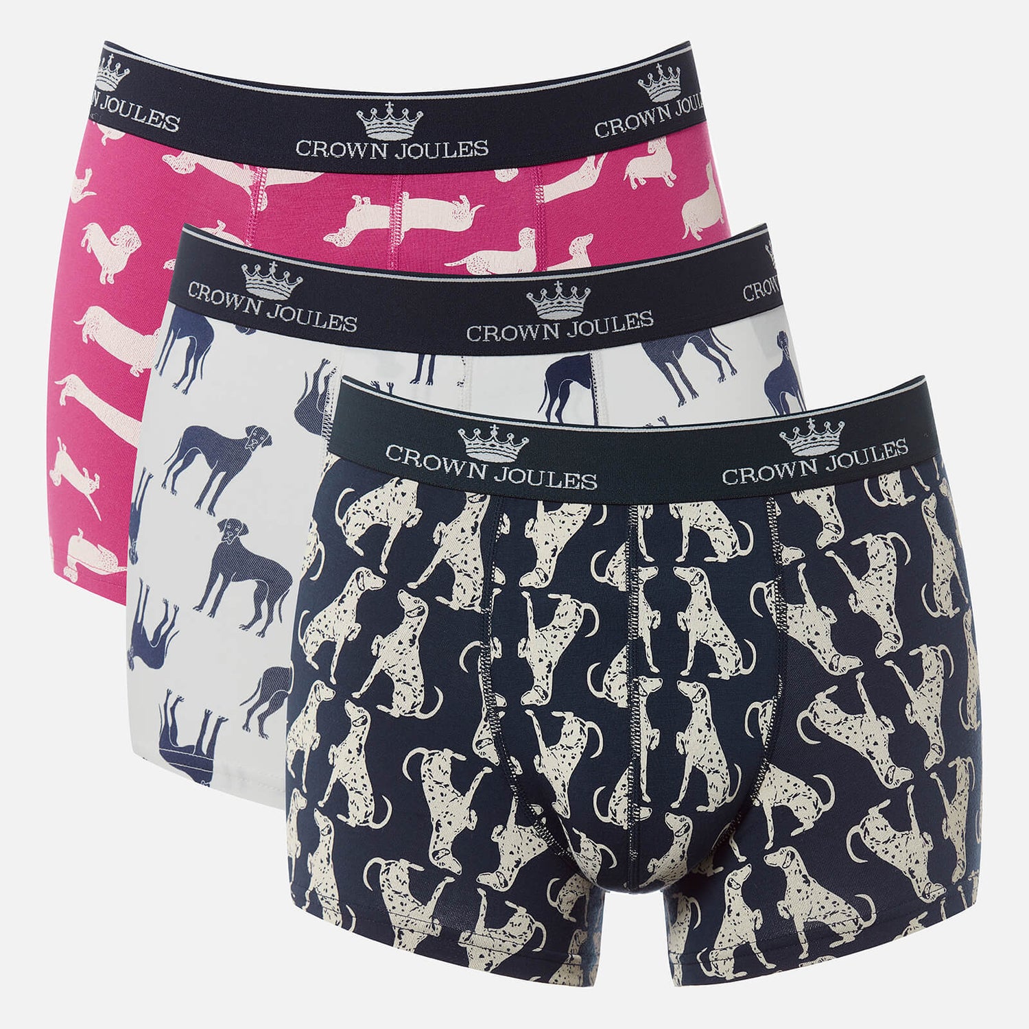Joules Men s Crowne Joules Boxer 3 Pack Multi Dog TheHut