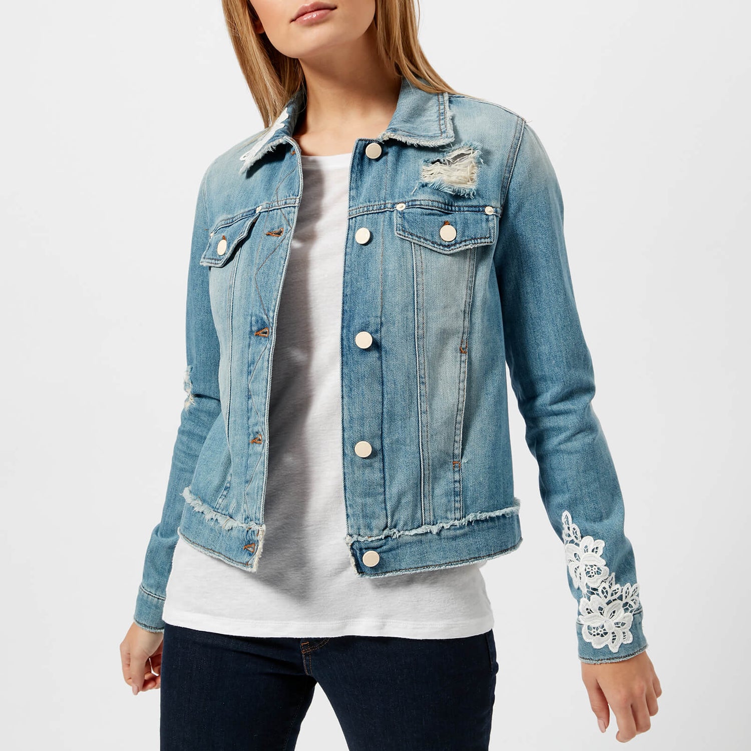 Women's moschino denim jacket deals