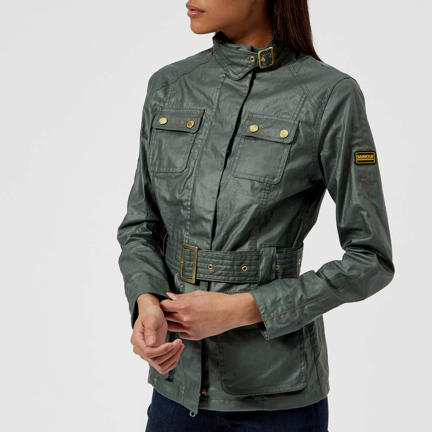 Barbour bearings belted jacket outlet
