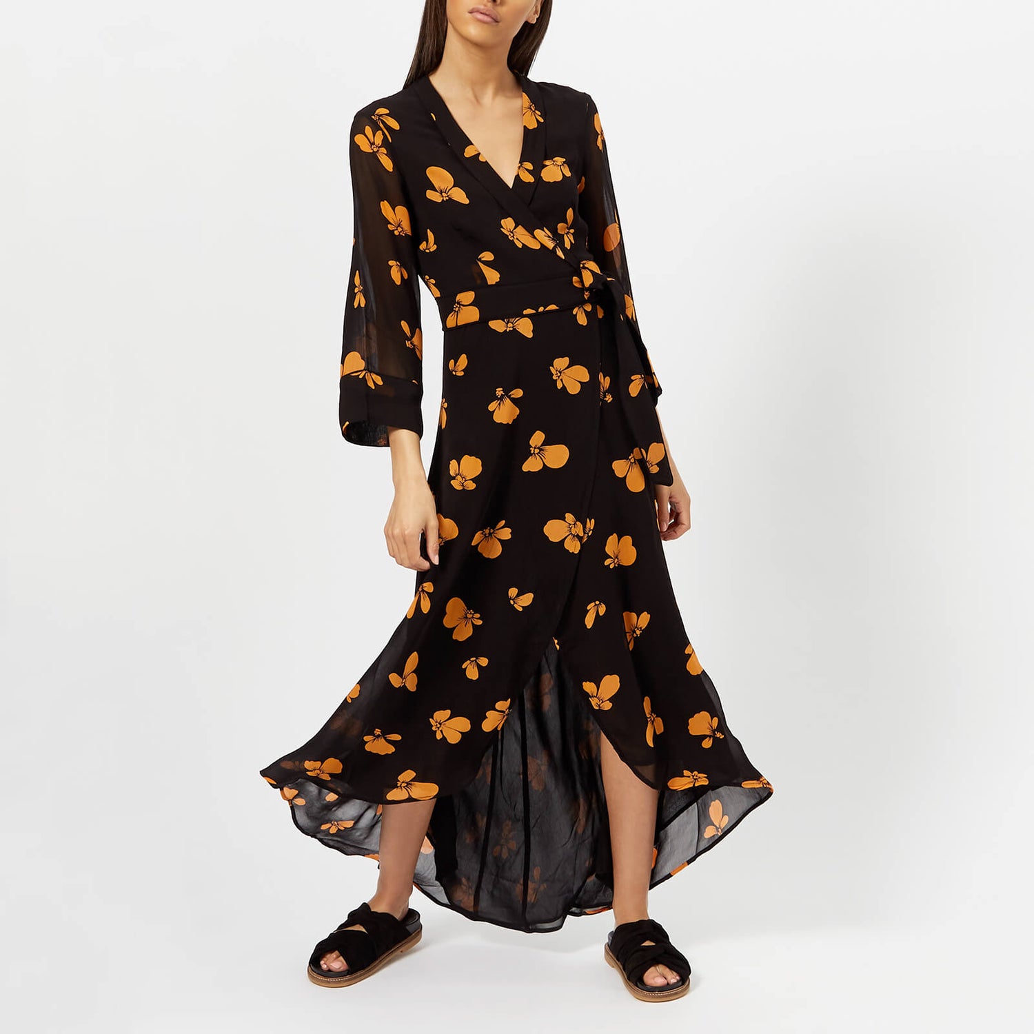 Ganni fairfax georgette dress clearance