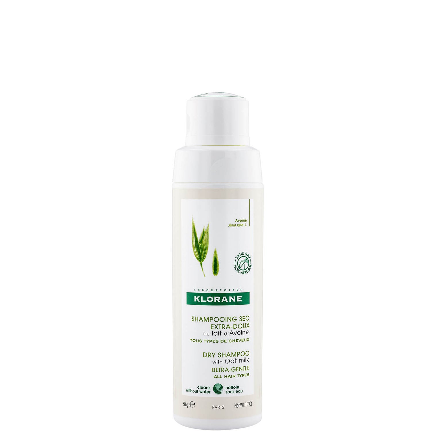 KLORANE EcoFriendly Dry Shampoo with Oat Milk for All Hair Types 50g