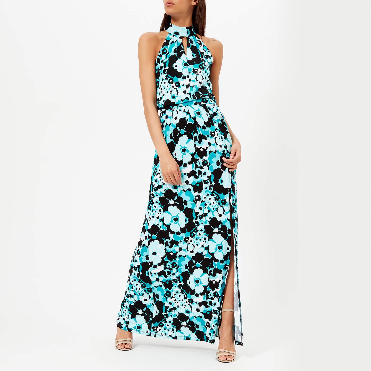 MICHAEL MICHAEL KORS Women s Springtime Maxi Dress Tile Blue Black Multi TheHut
