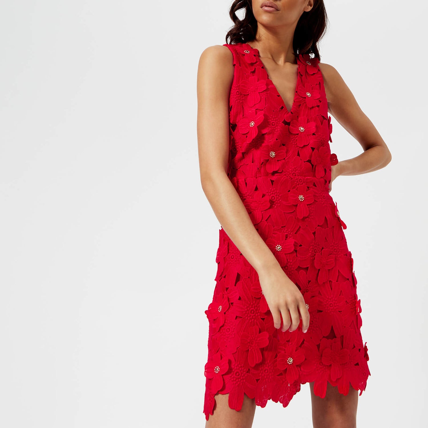 Michael kors red floral dress online
