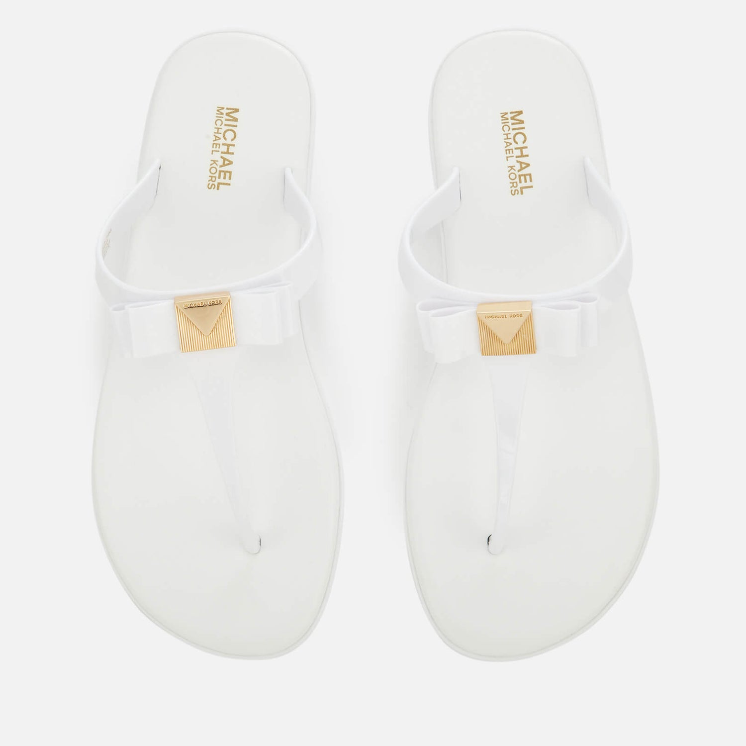 Michael kors new arrivals white jelly sandals