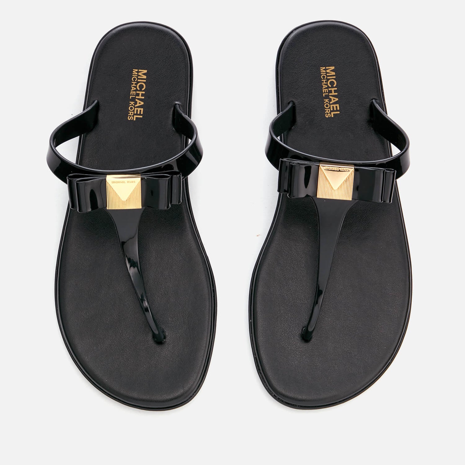 MICHAEL MICHAEL KORS Women's Caroline Jelly Toe Post Sandals - Black |  