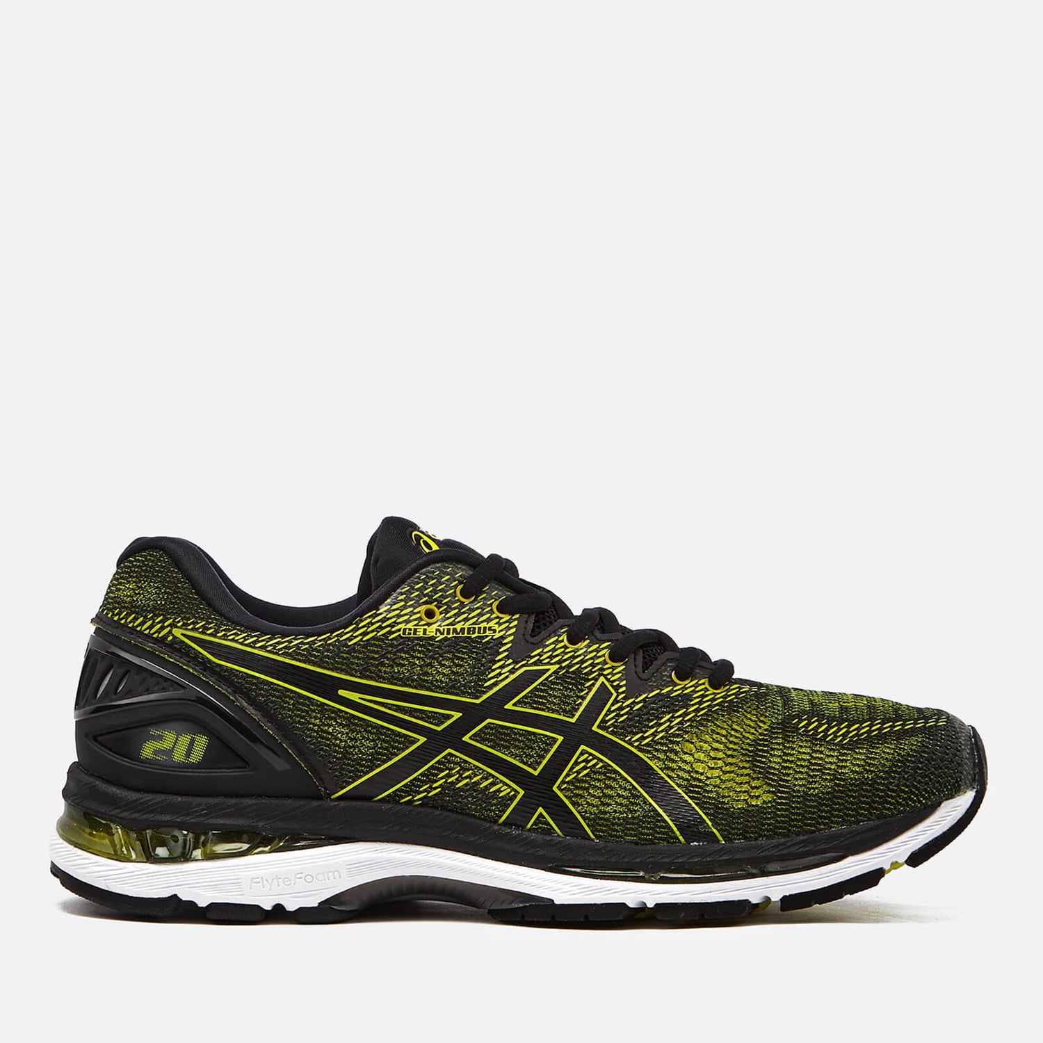 Asics Men s Running Gel Nimbus 20 Trainers Sulpher Spring Black White