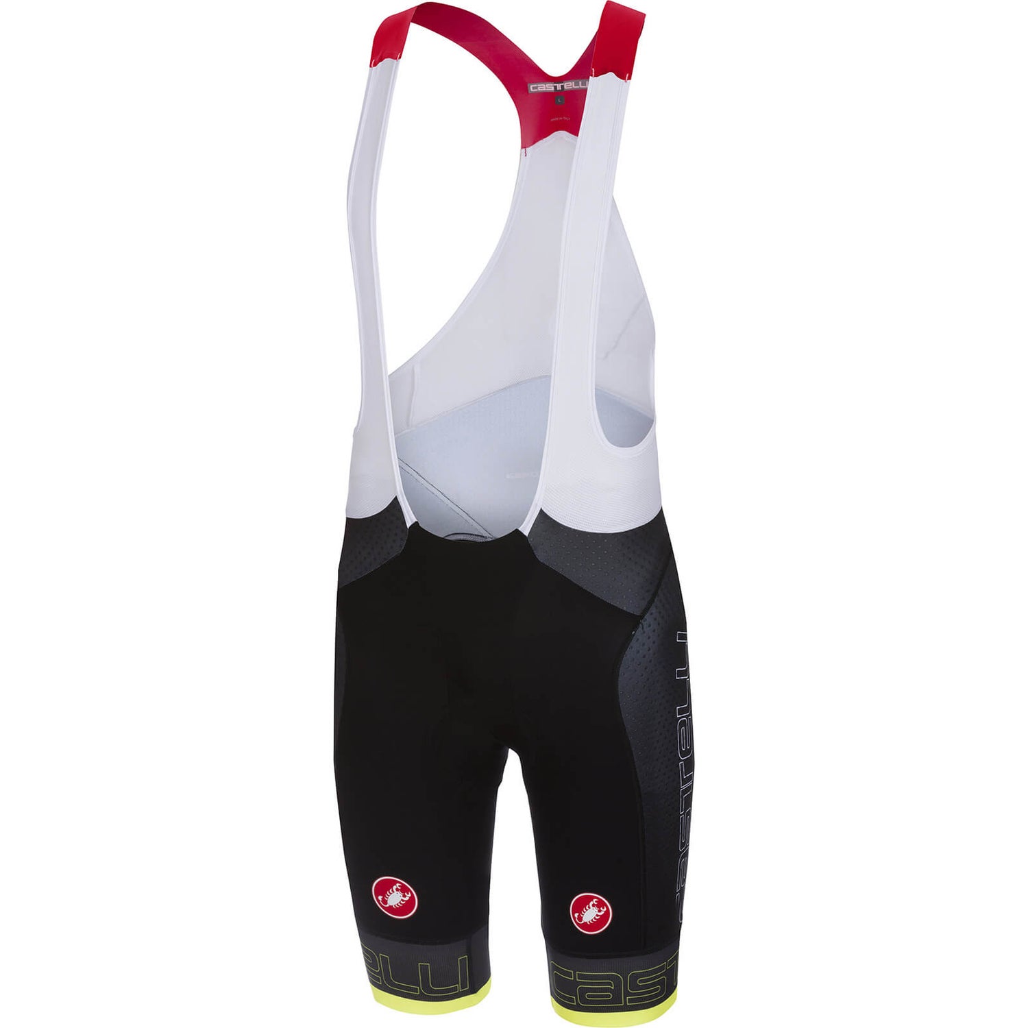 Castelli Free Aero Race Team Bib Shorts Black Yellow ProBikeKit UK