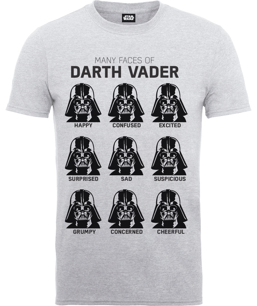 Star Many Faces Of Vader T-Shirt - My Geek Box US