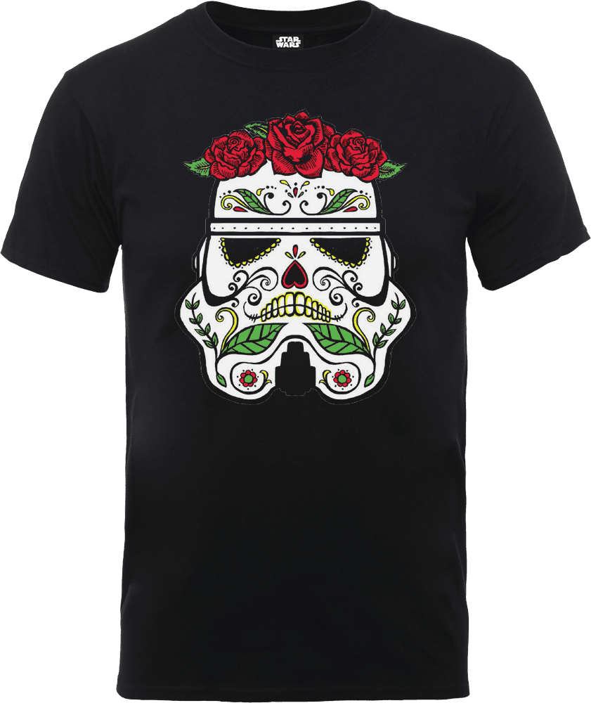 Star Wars Day Of The Dead Stormtrooper TShirt Black Clothing Zavvi