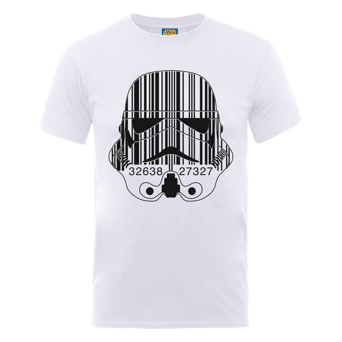 Star Wars Stormtrooper Barcode T-Shirt - White Clothing - Zavvi UK