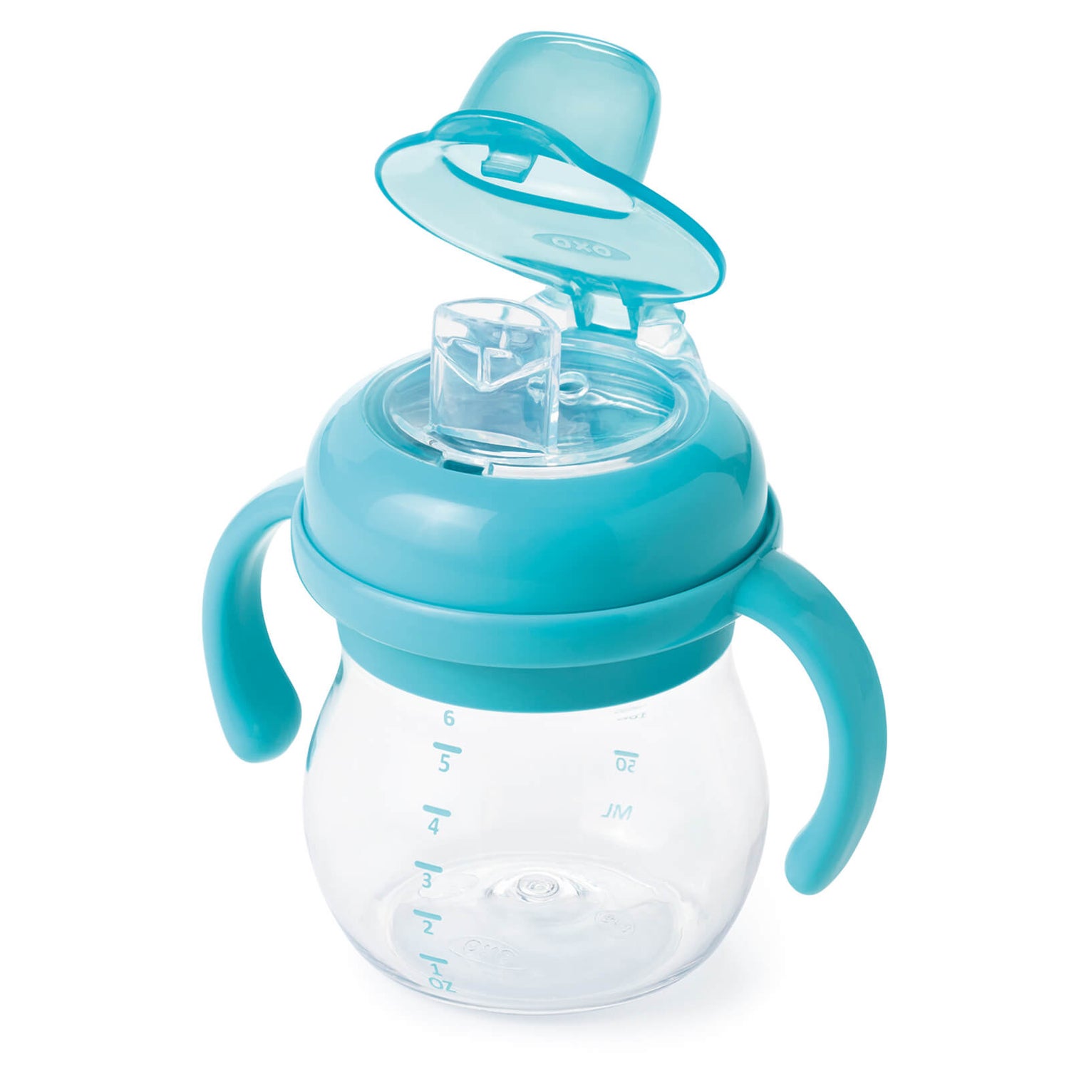 OXO Tot Transitions - Soft Spout Sippy Cup with Handles 175ml - Aqua