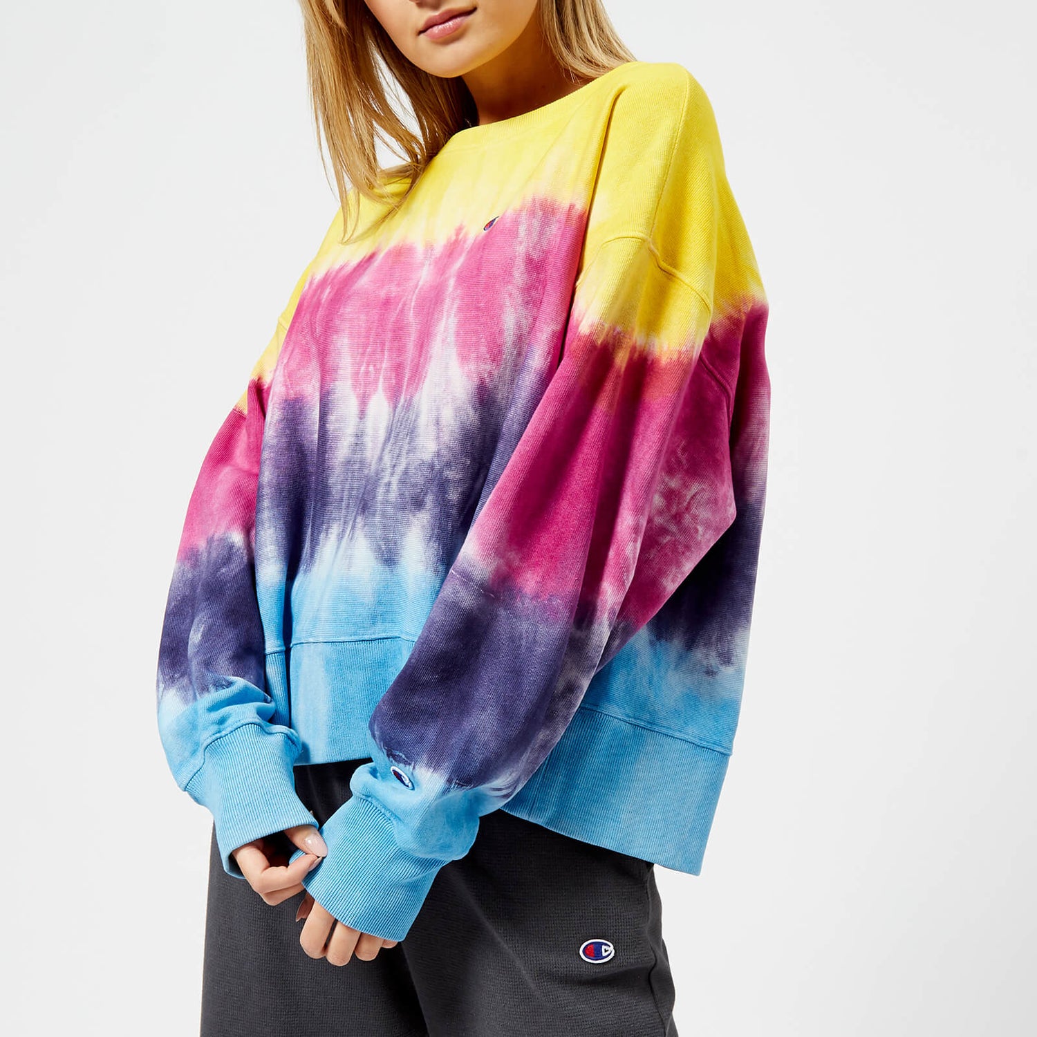 Tie dye champion crewneck outlet