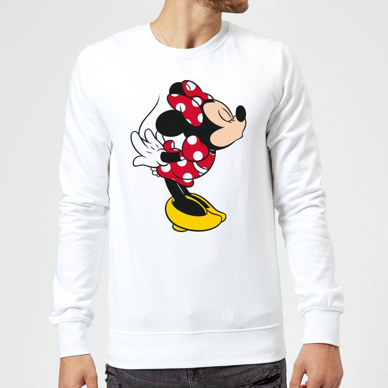 Sudadera Disney Mickey Mouse Minnie Beso - Hombre Blanco Clothing | Zavvi España