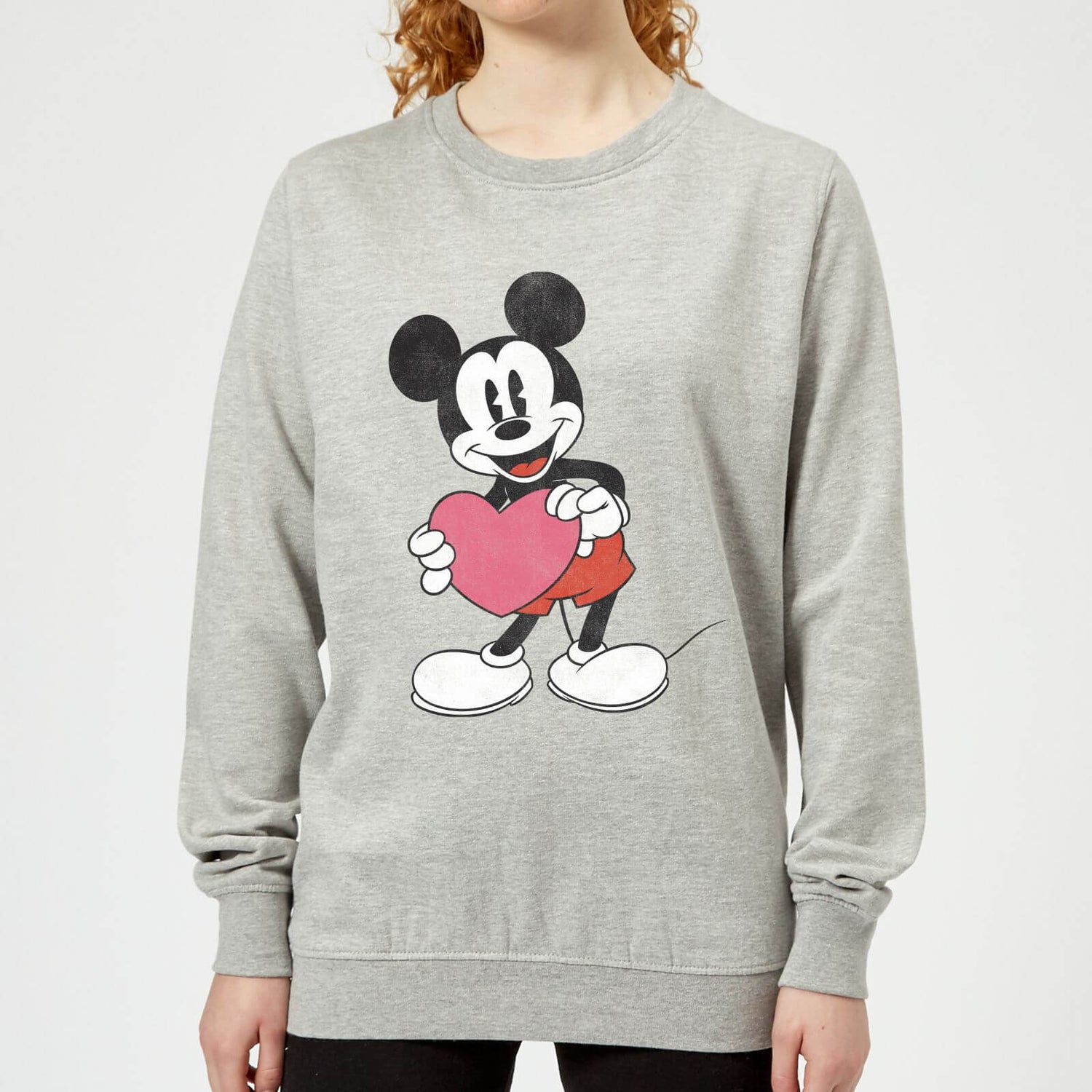 pirámide Condición Monetario Sudadera Disney Mickey Mouse Regalo Corazón - Mujer - Gris Clothing | Zavvi  España
