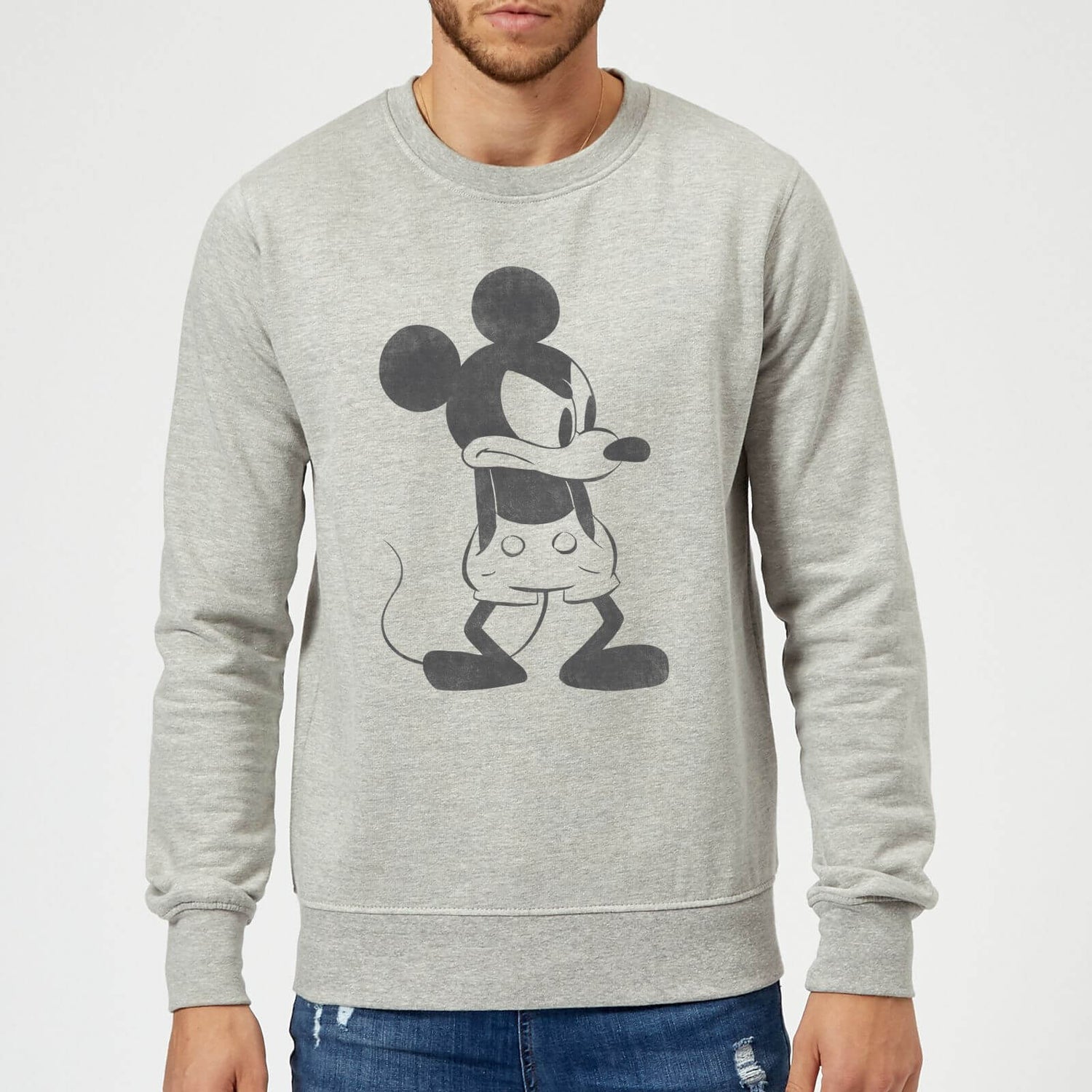 Sudadera Disney Mouse Enfadado - Hombre Gris | Geek Box