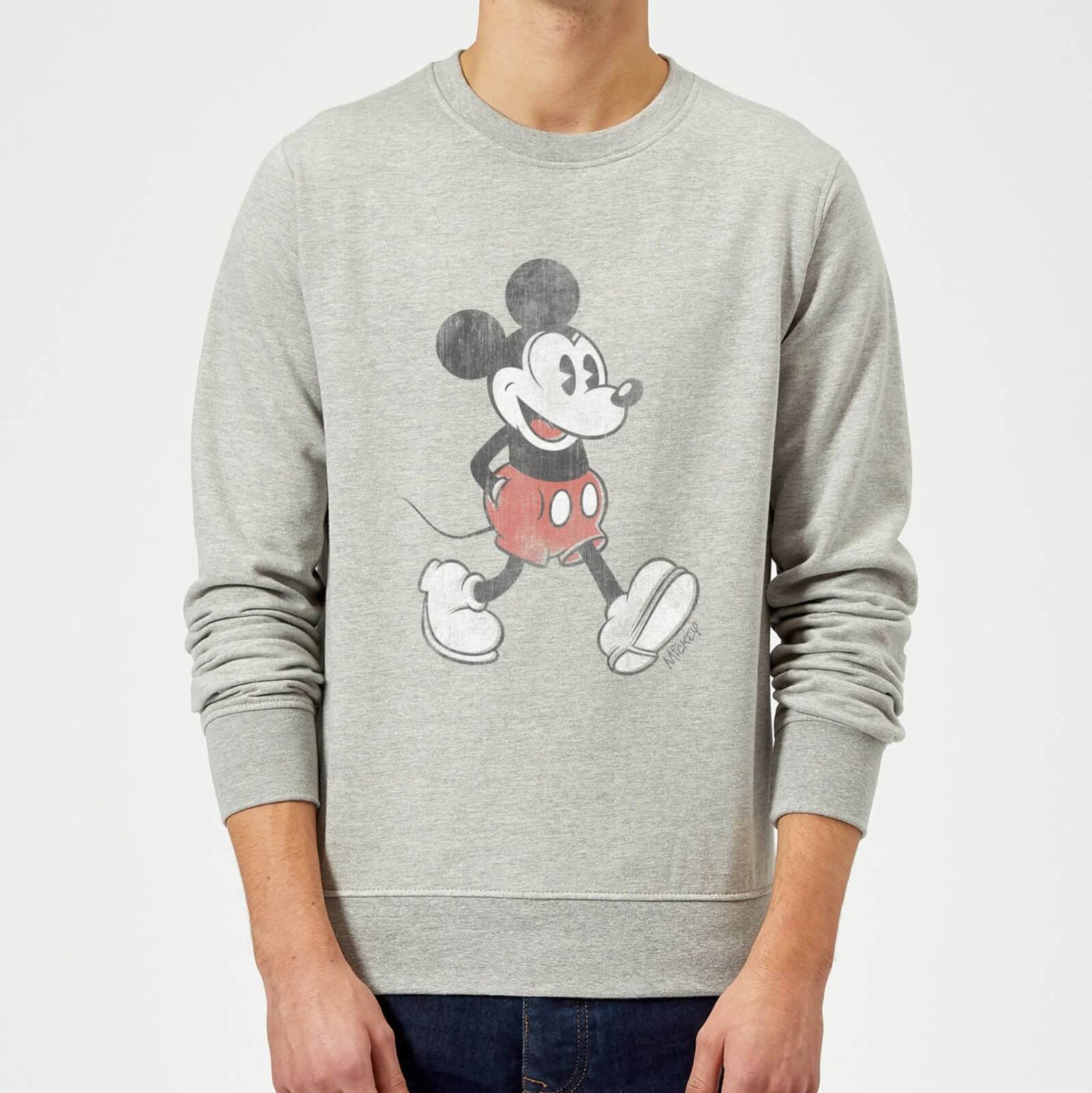 Disney Mickey Mouse Walking Sweatshirt Grey My Geek Box