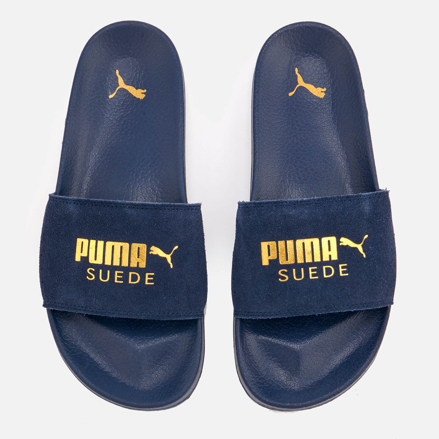 Puma Men's Leadcat Suede Slide Sandals - Peacoat/Puma Team Gold | TheHut.com