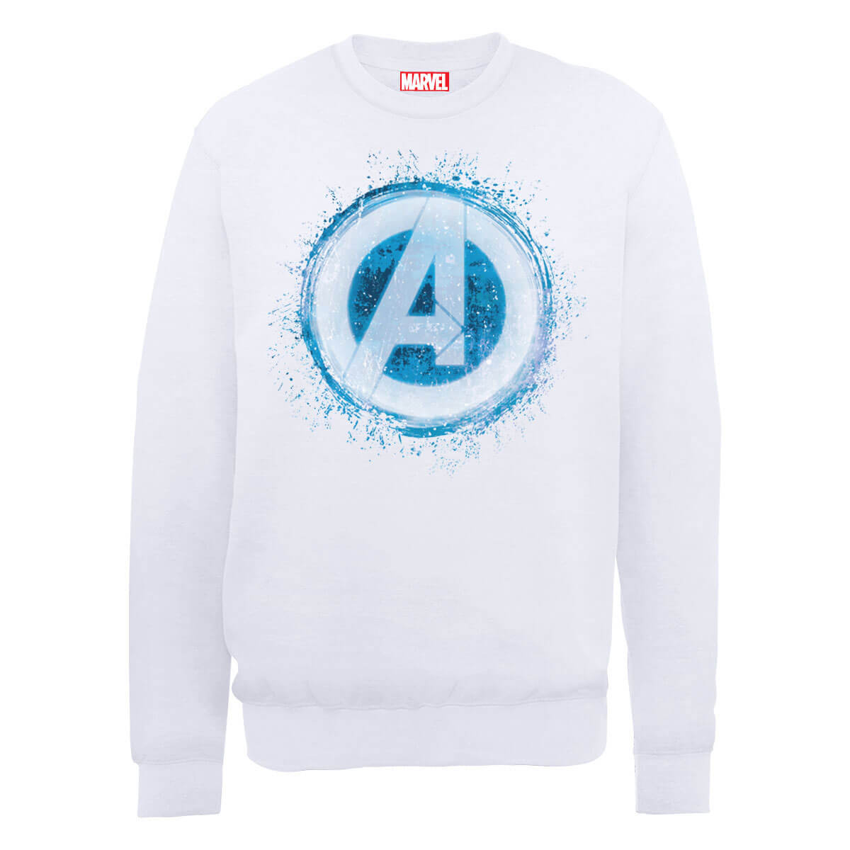 Marvel Avengers Assemble Glowing Logo Sweatshirt White Clothing Zavvi Ireland