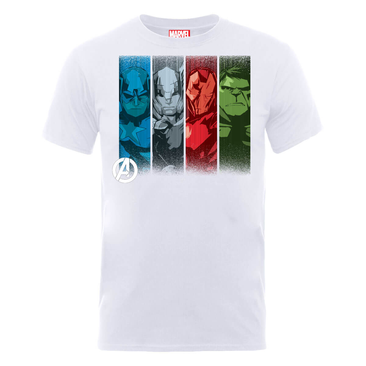 Marvel Avengers Assemble Team Poses T Shirt White