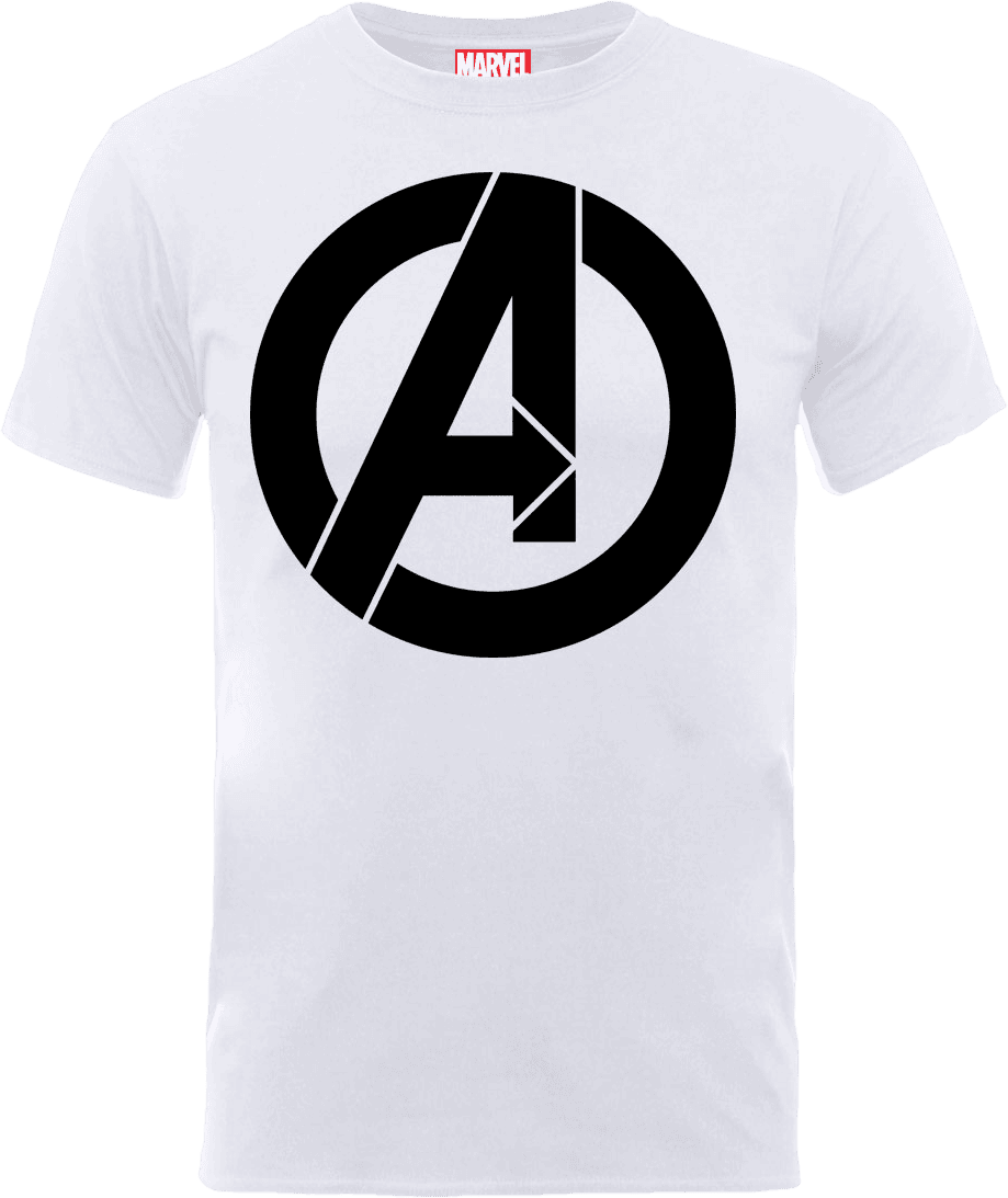 Marvel Avengers Simple Logo T-Shirt - White Clothing - Zavvi UK
