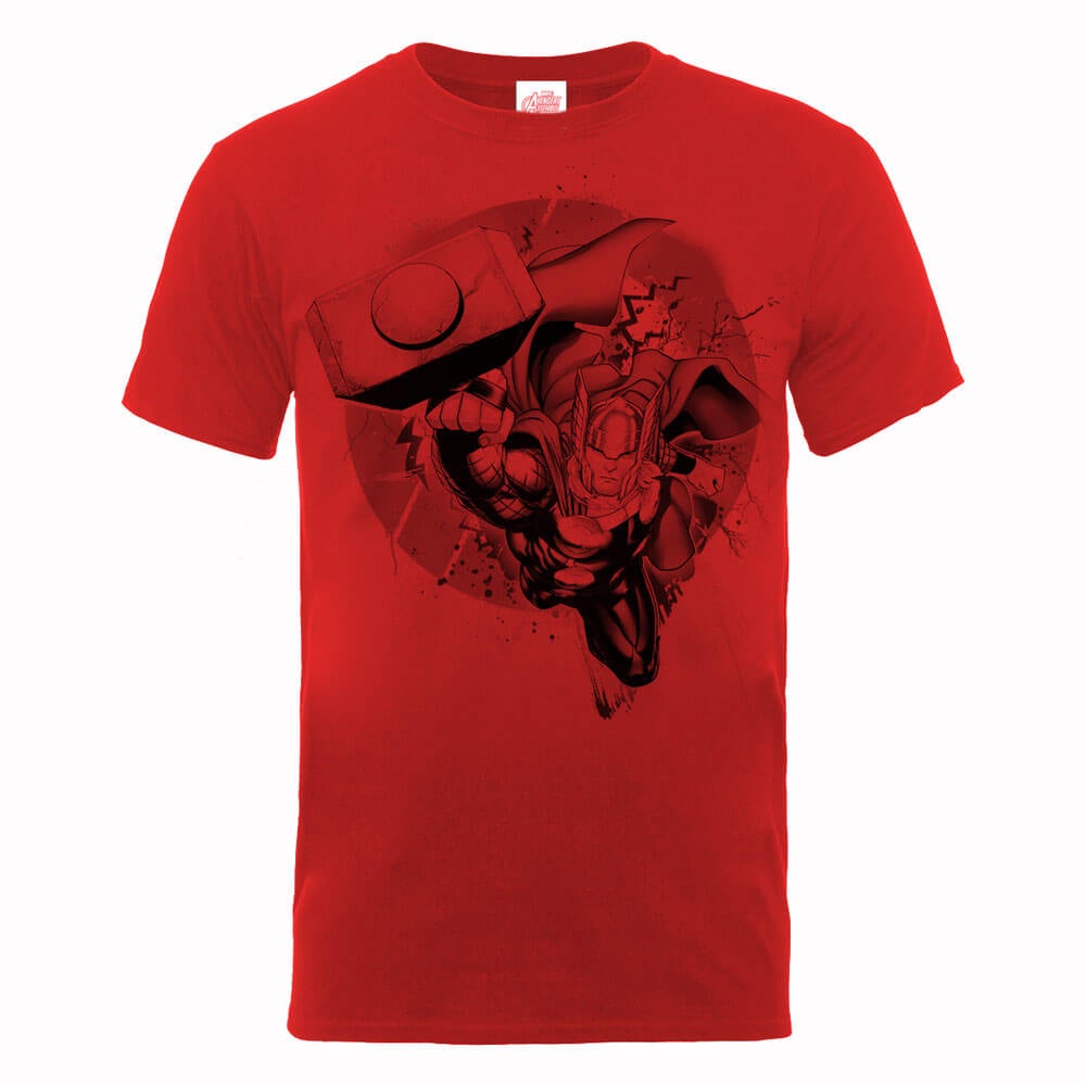 Marvel Avengers Assemble Thor Monotone T-Shirt - Red - M - Red