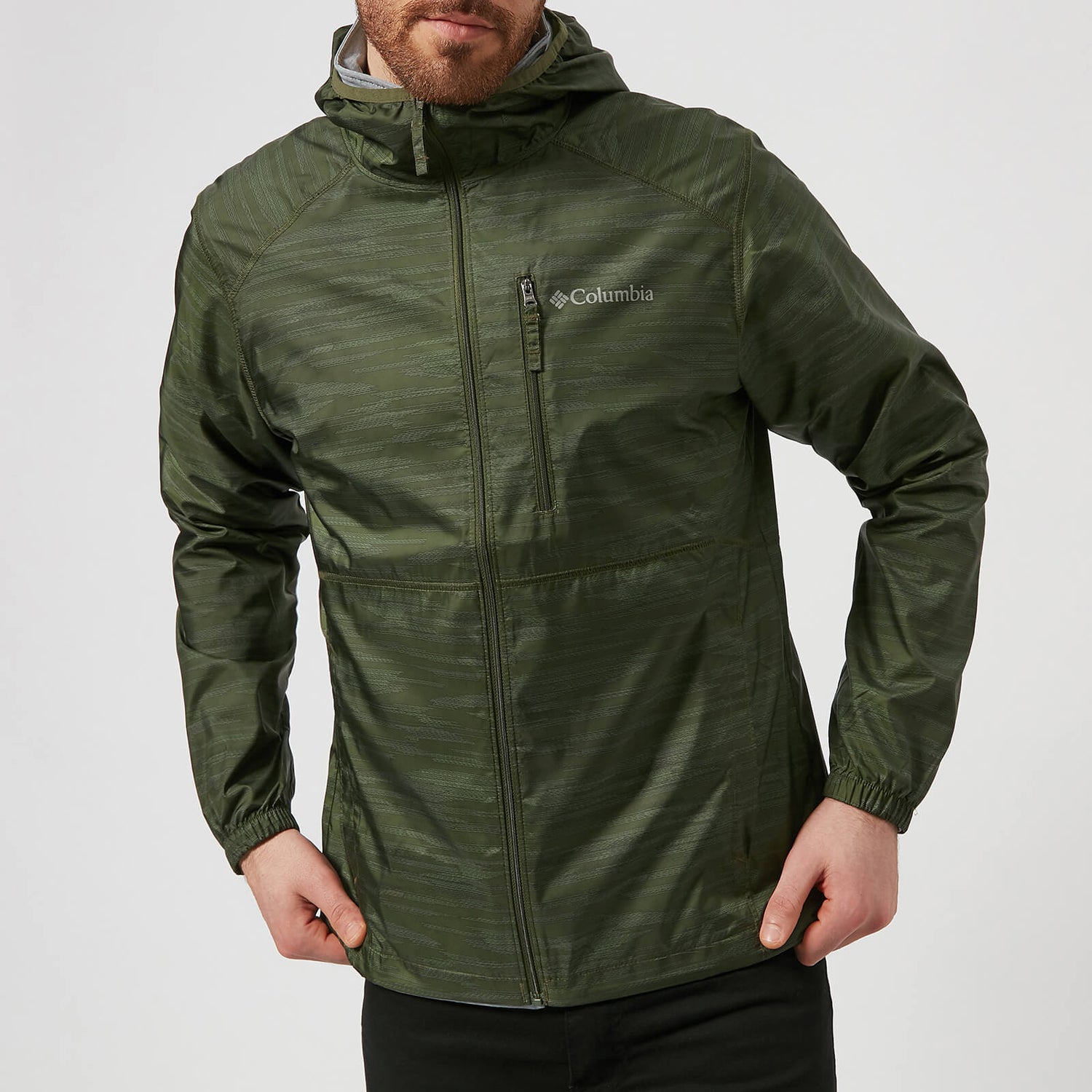 Columbia Men s Flash Forward Windbreaker Print Jacket Peatmoss Print TheHut
