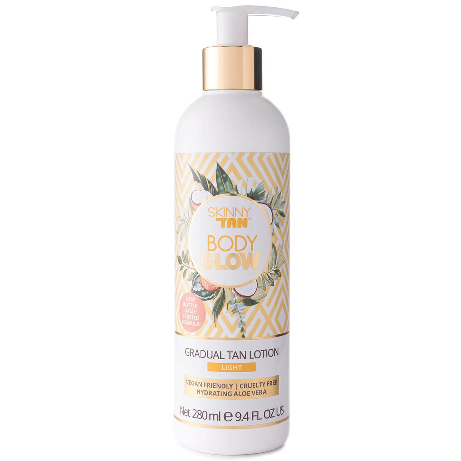 Body Glow by SKINNY TAN Light Lotion 280 ml LOOKFANTASTIC