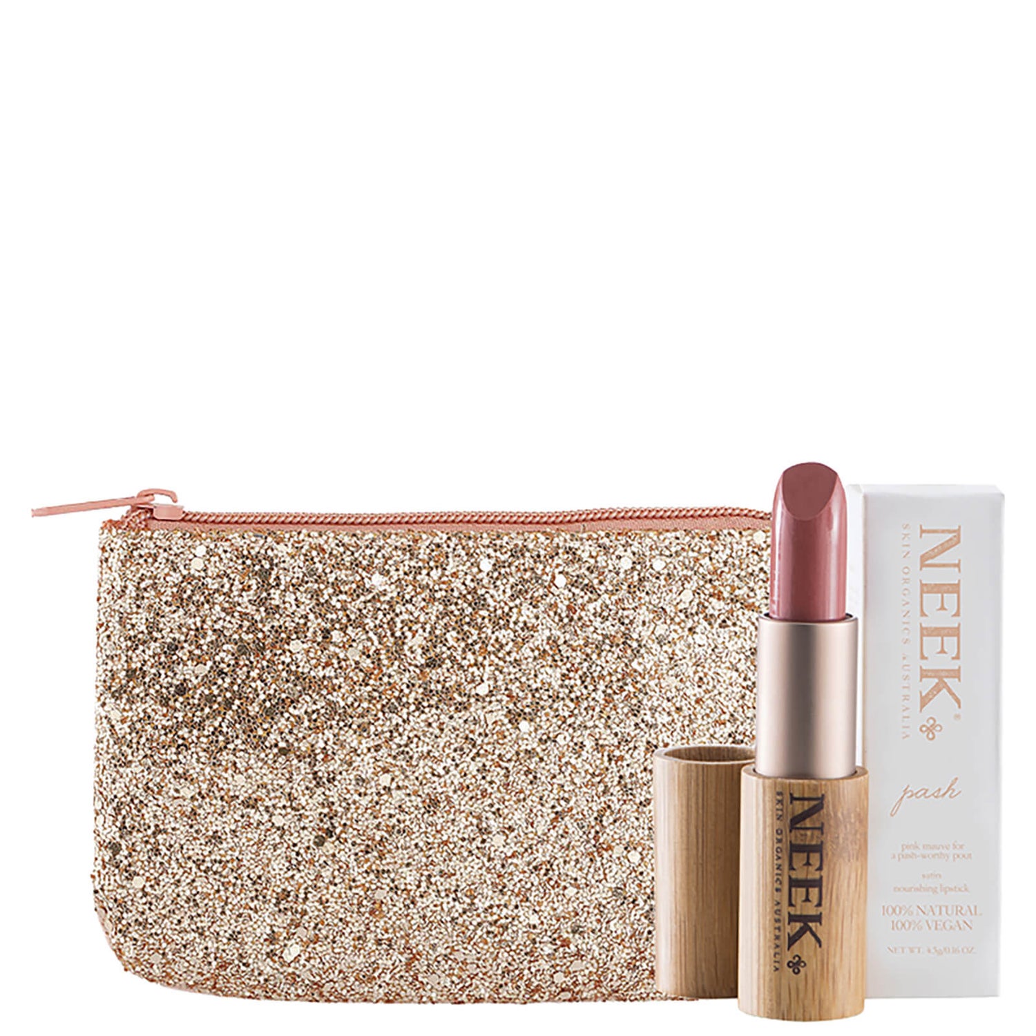 Neek Skin Organics Mini Glitter Purse and Pash Lipstick Set Limited Edition