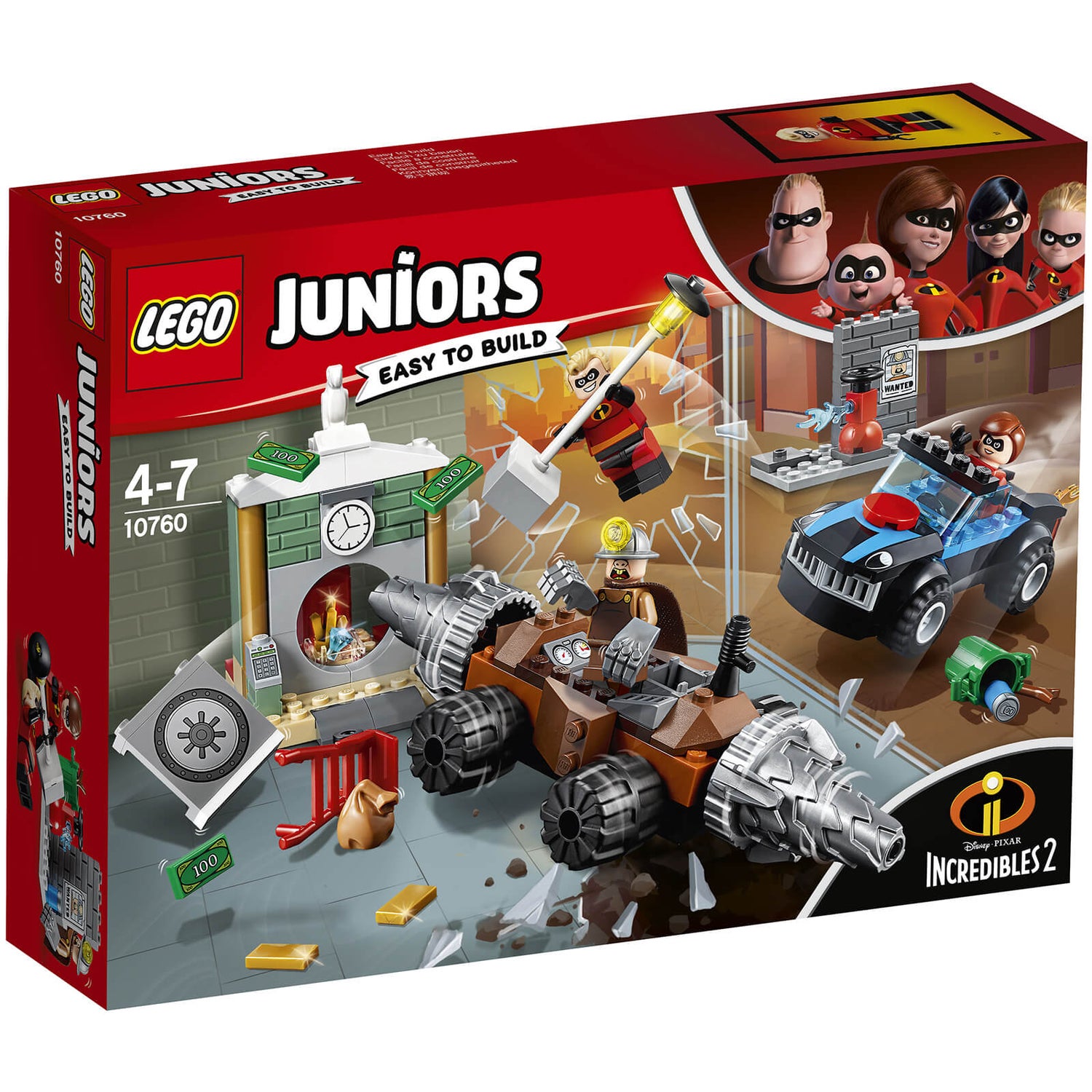Ziek persoon elleboog eindpunt LEGO Juniors Disney Incredibles 2: Underminer Bank Heist (10760) Toys -  Zavvi US