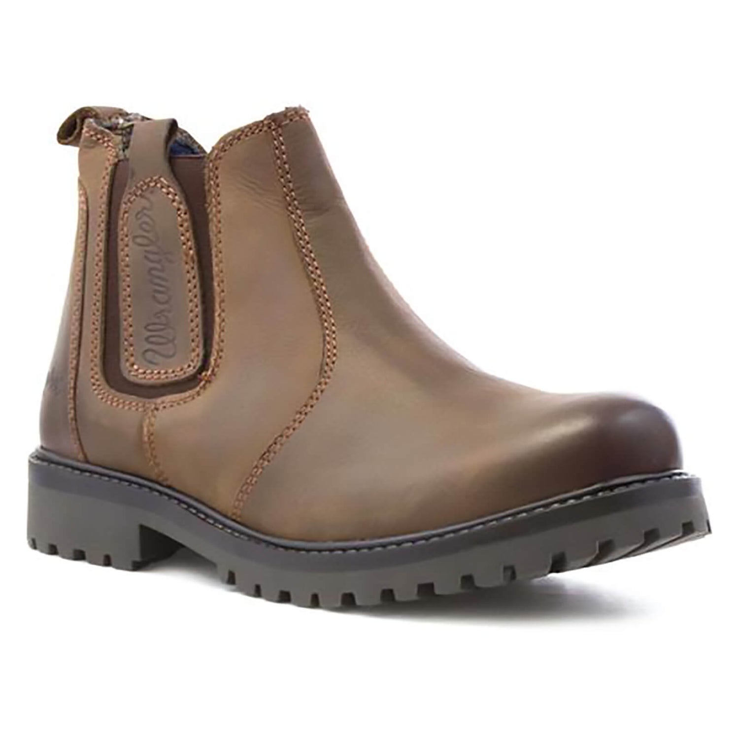 Wrangler Men s Yuma Leather Chelsea Boots Chesnut Mens Footwear