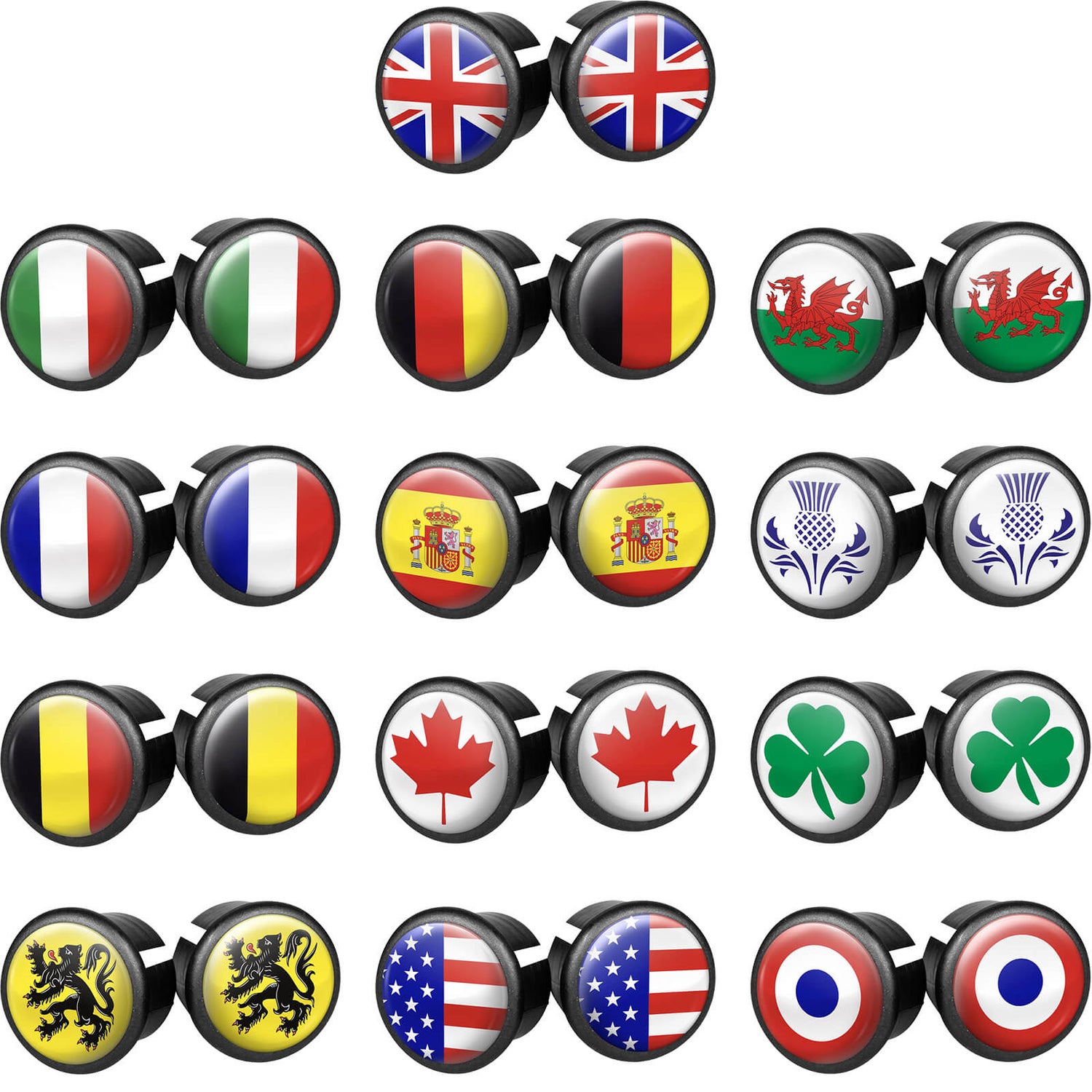 Velox Flag Bar End Plugs ProBikeKit