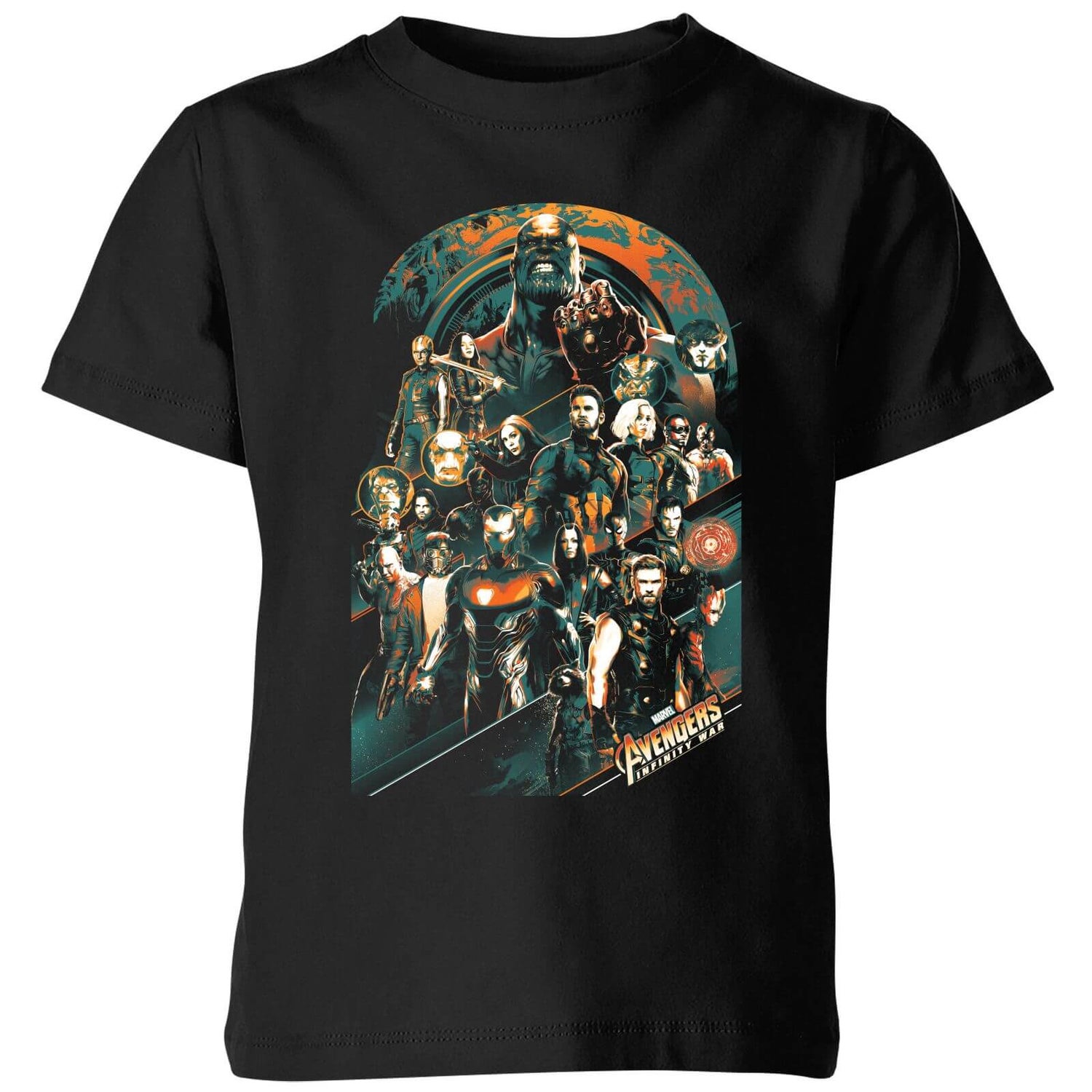 Marvel Avengers Infinity War Avengers Team Kids' T-Shirt - Black ...