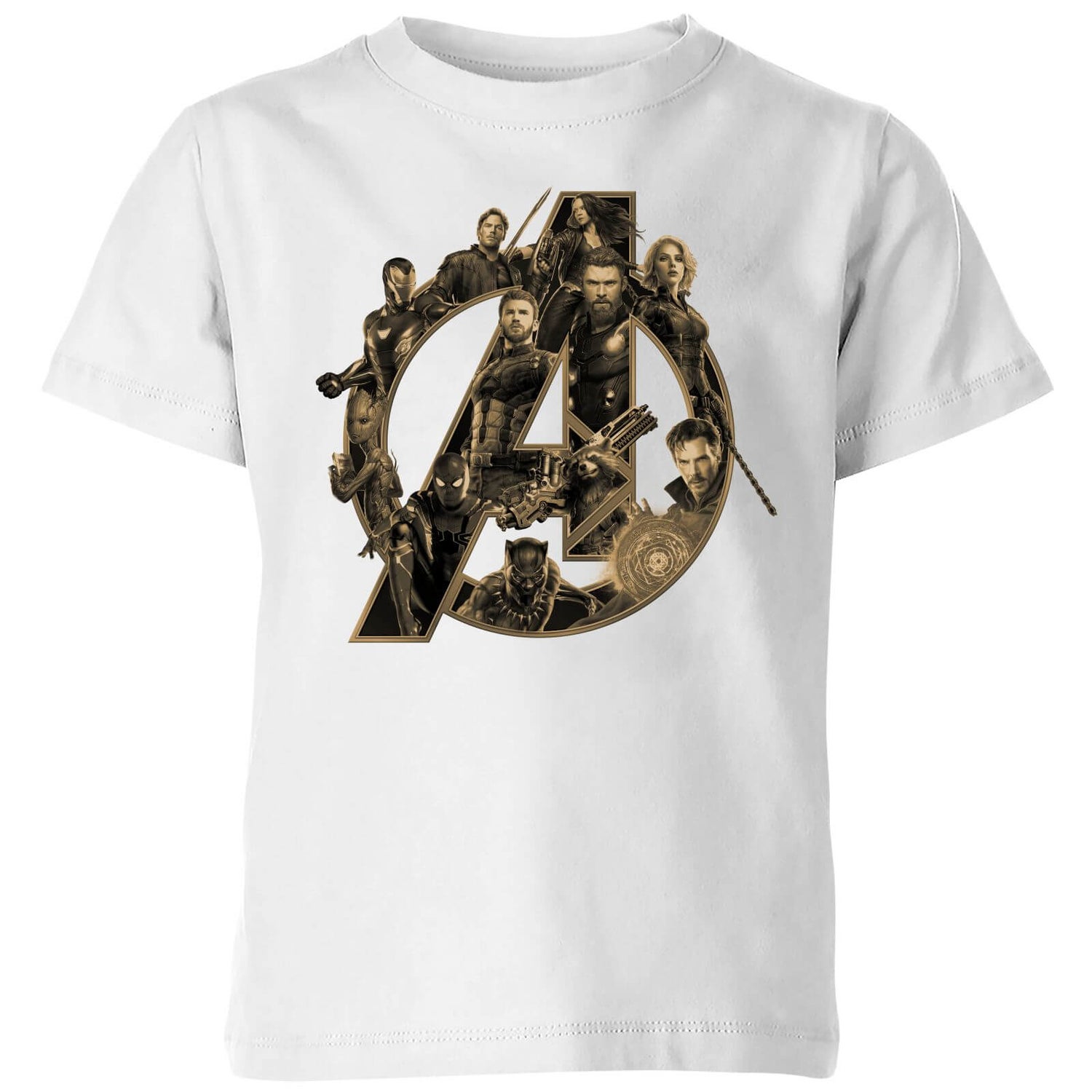 Marvel Avengers Infinity War Avengers Logo Kids' T-Shirt - White Clothing -  Zavvi UK