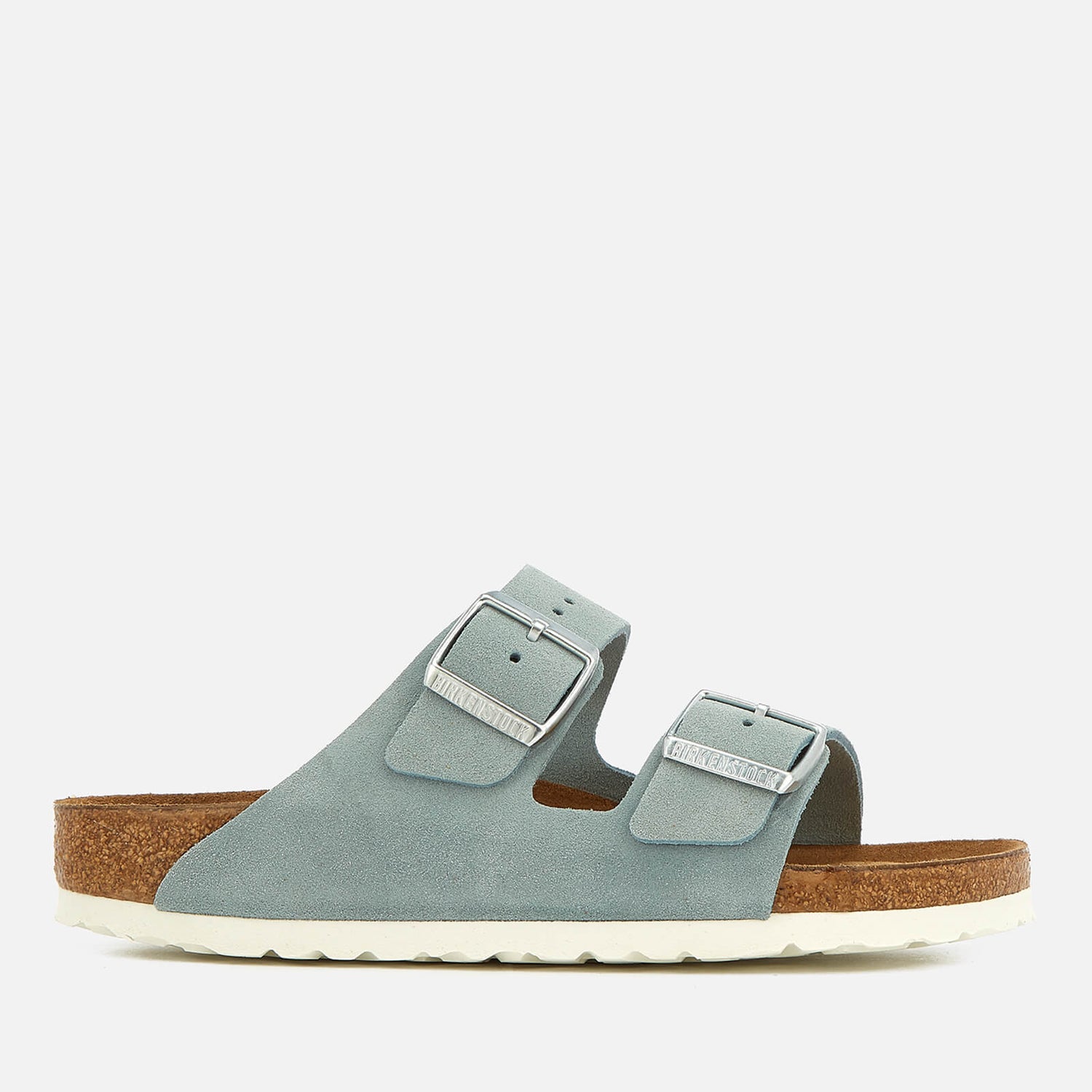 Birkenstock Women s Arizona Slim Fit Suede Double Strap Sandals Light Blue TheHut